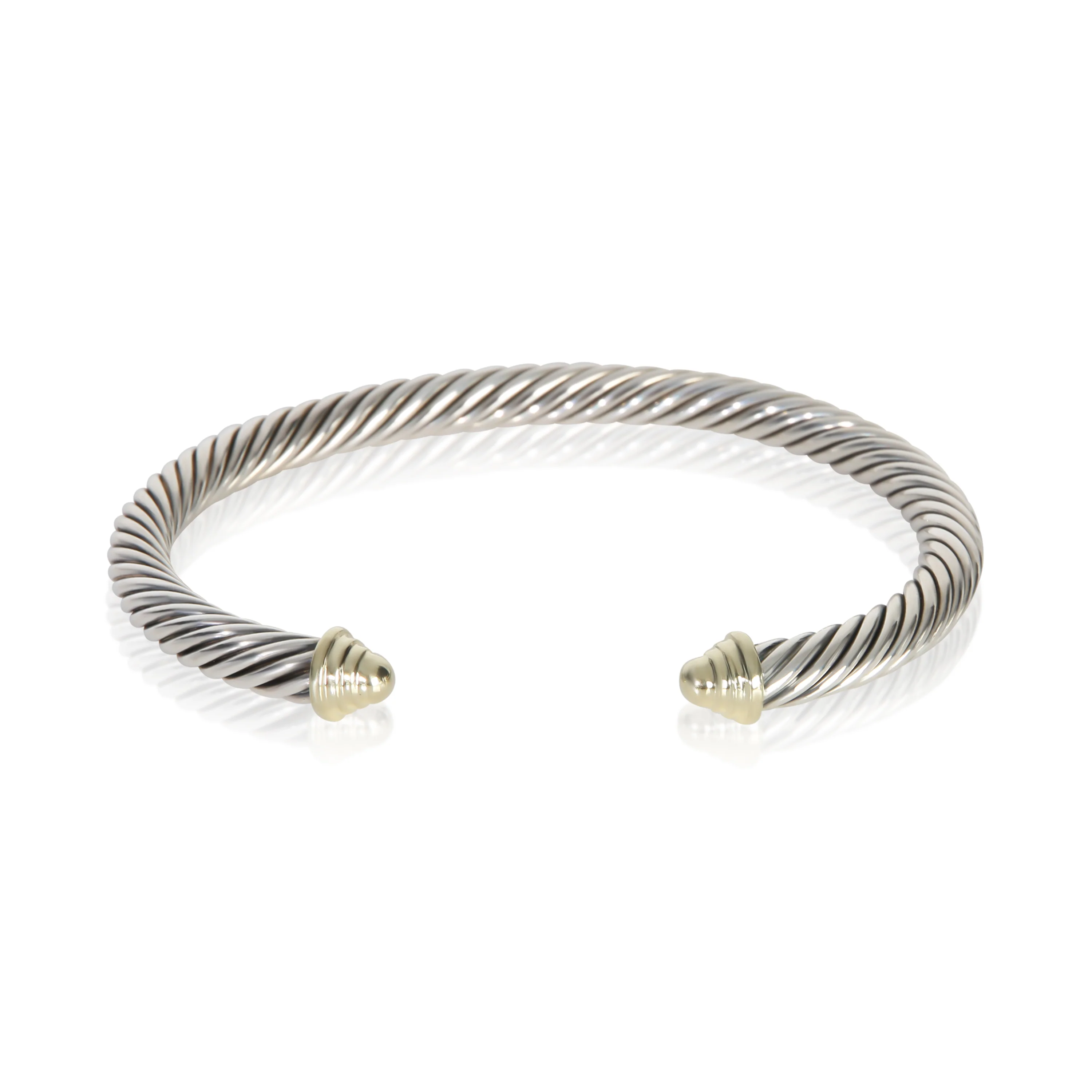 Yellow Gold & Sterling Silver  Cable Classic Bracelet