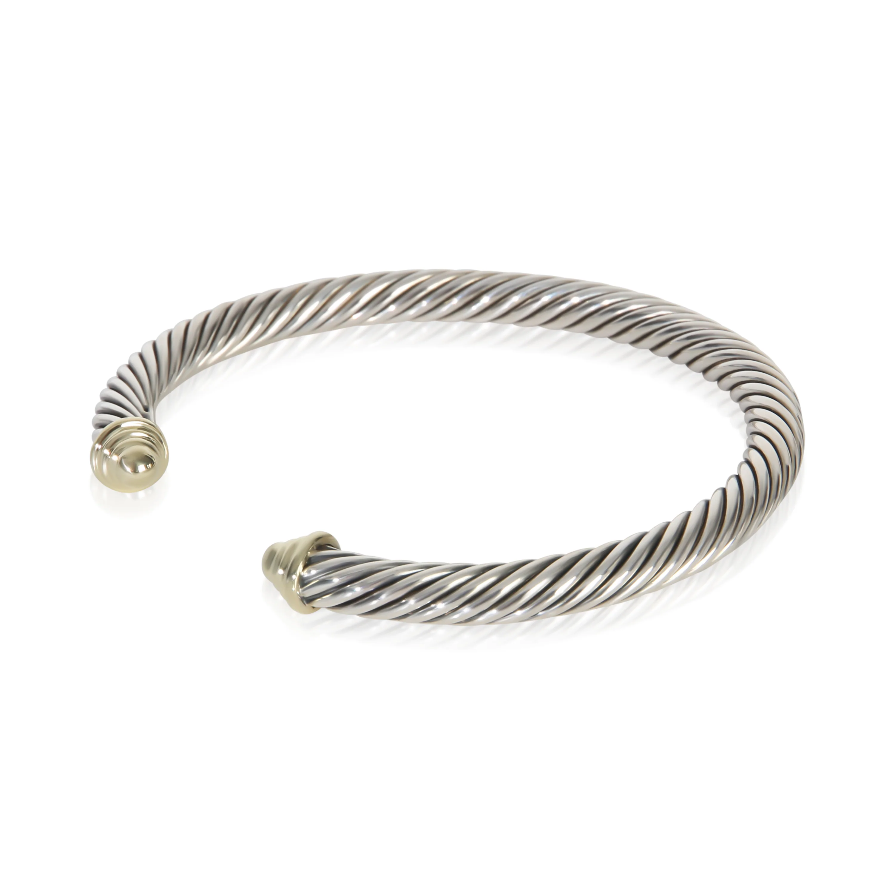 Yellow Gold & Sterling Silver  Cable Classic Bracelet - Image 2
