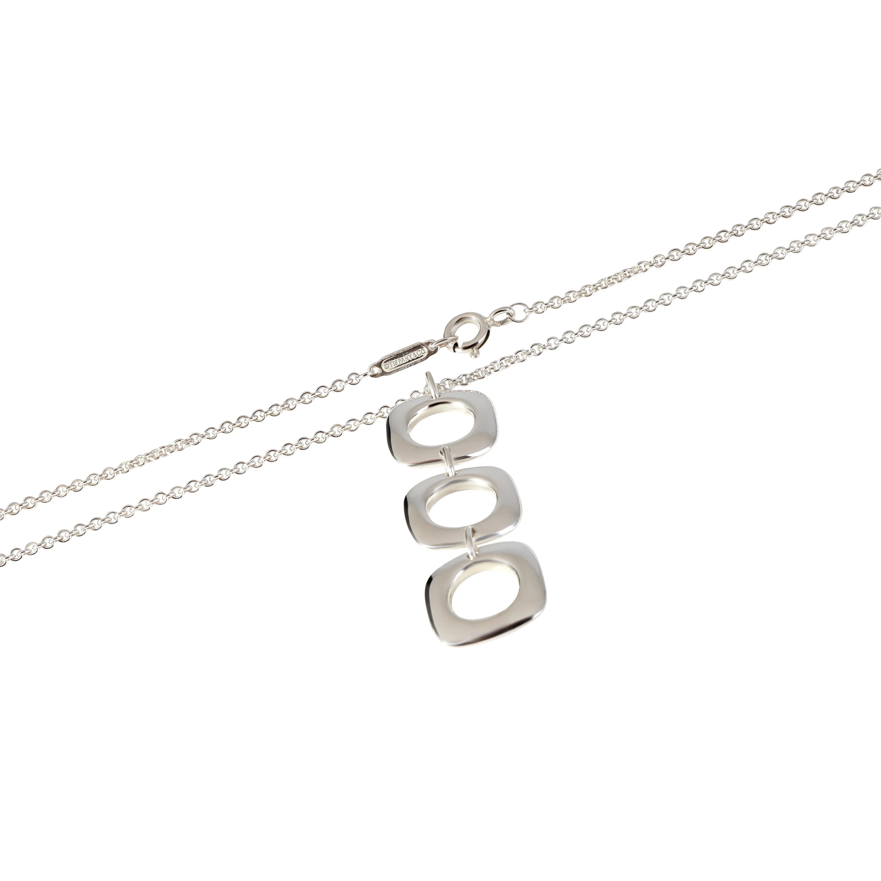 Sterling Silver  Square Cushion Pendant - Image 2