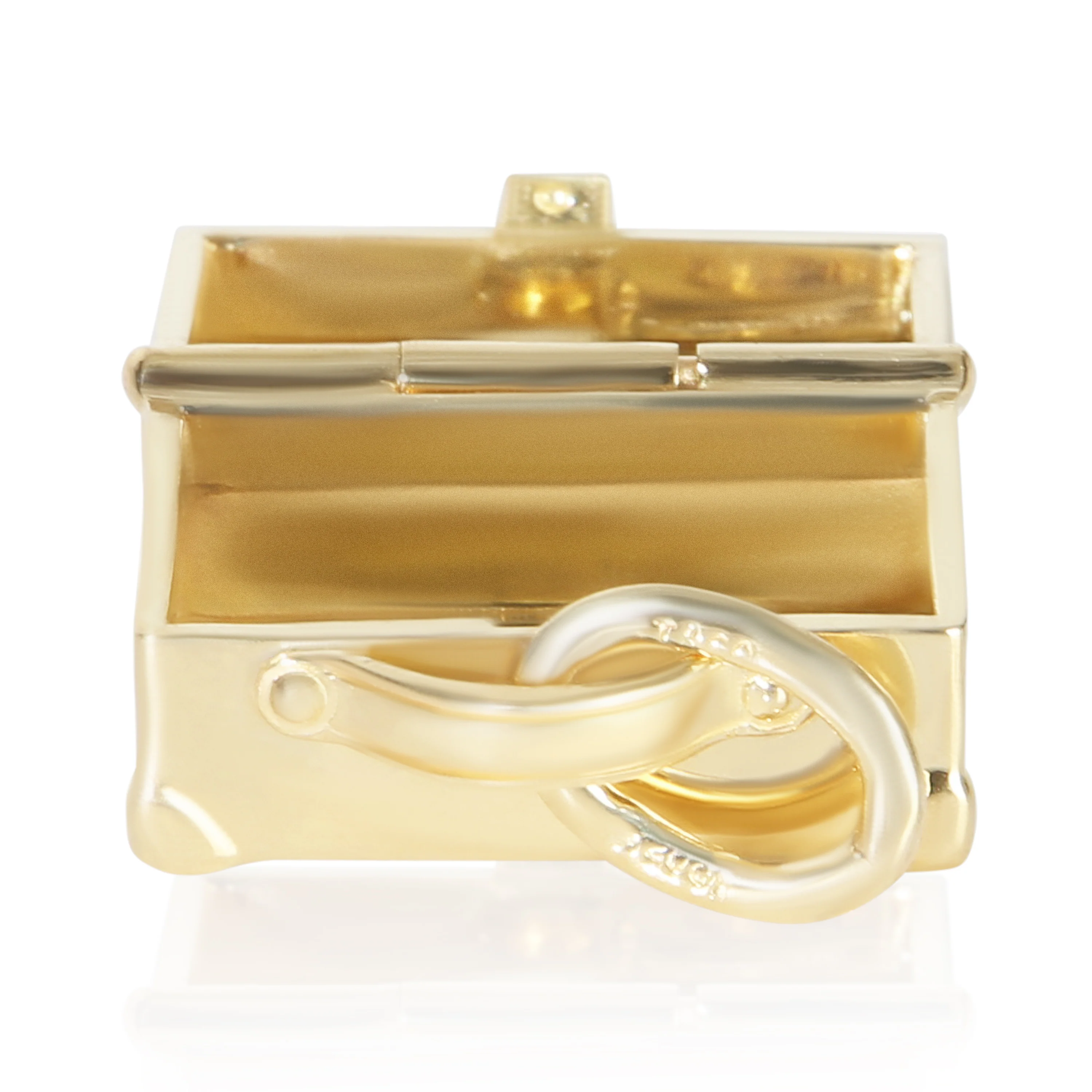 Yellow Gold Sapphire and Diamond Suitcase Charm - Image 6