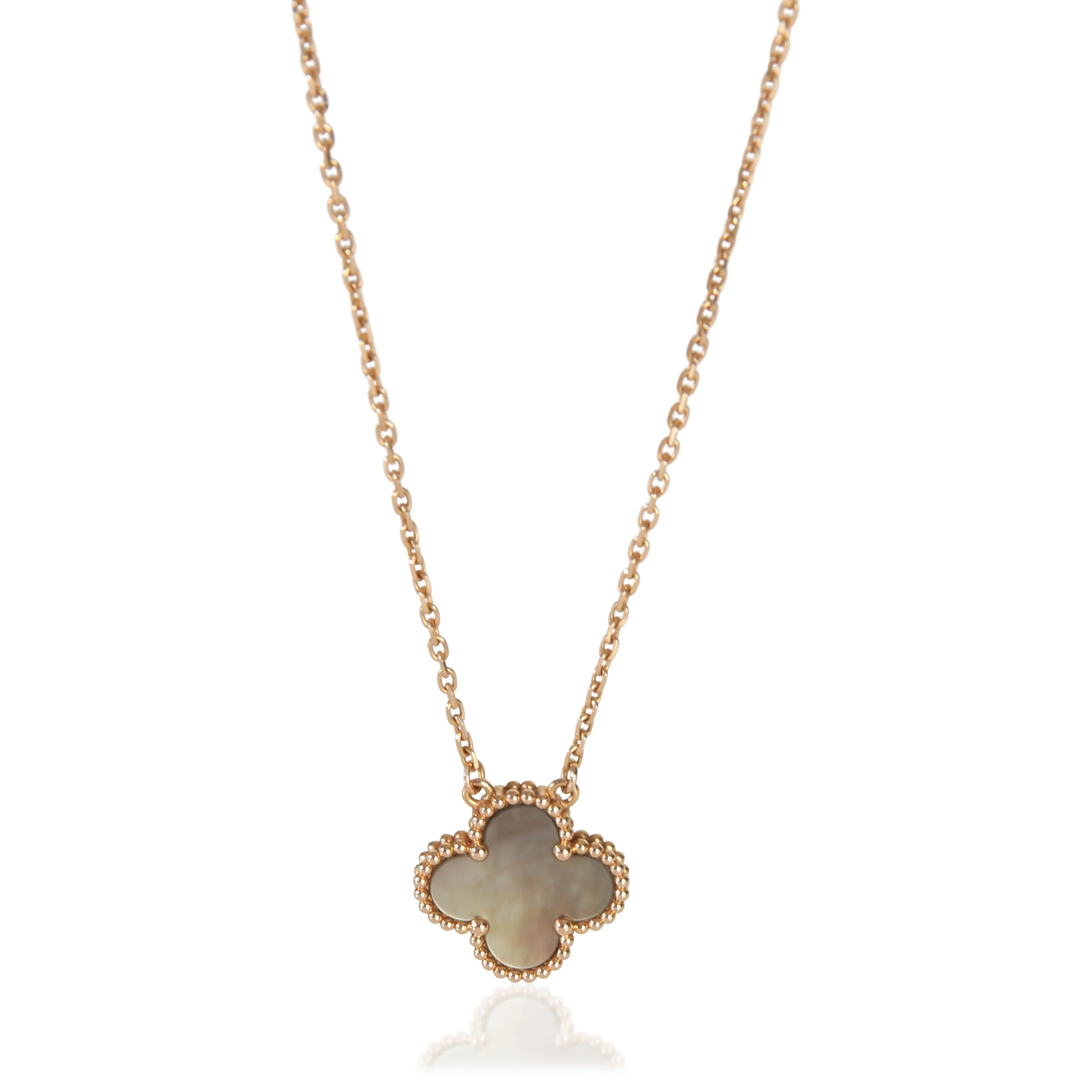 Rose Gold Mother Of Pearl Vintage Alhambra Pendant