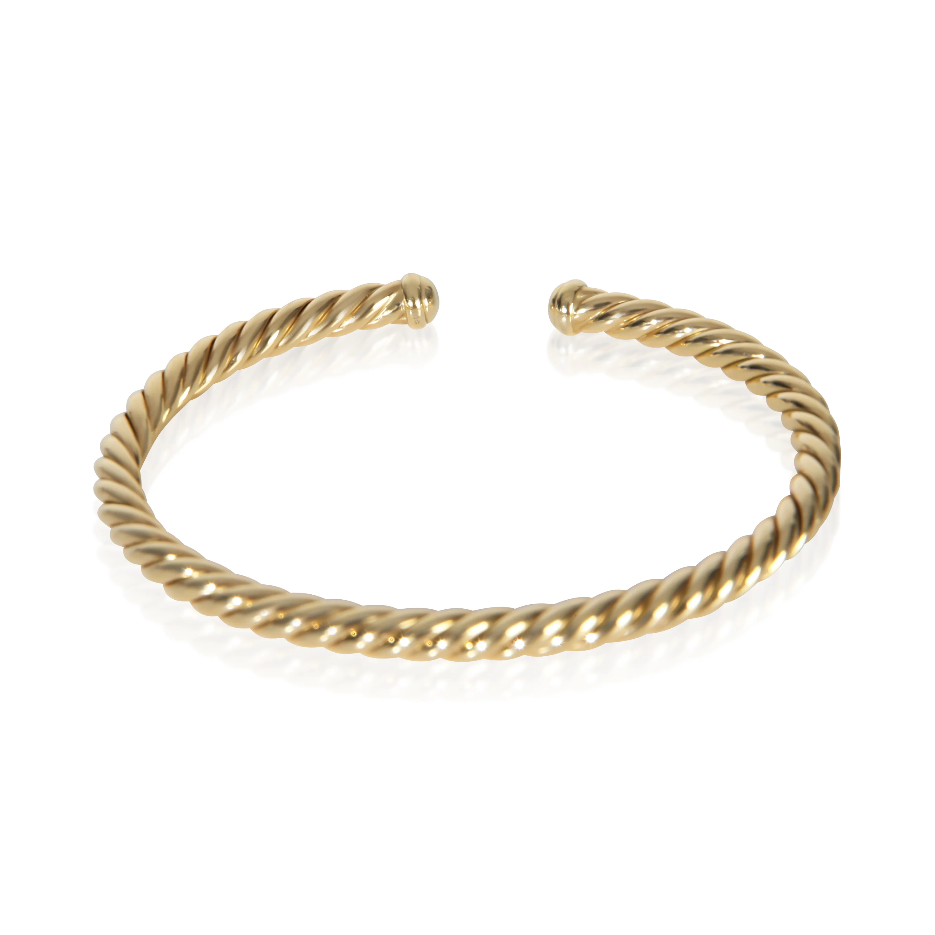 Yellow Gold Cable Flex Bracelet - Image 5