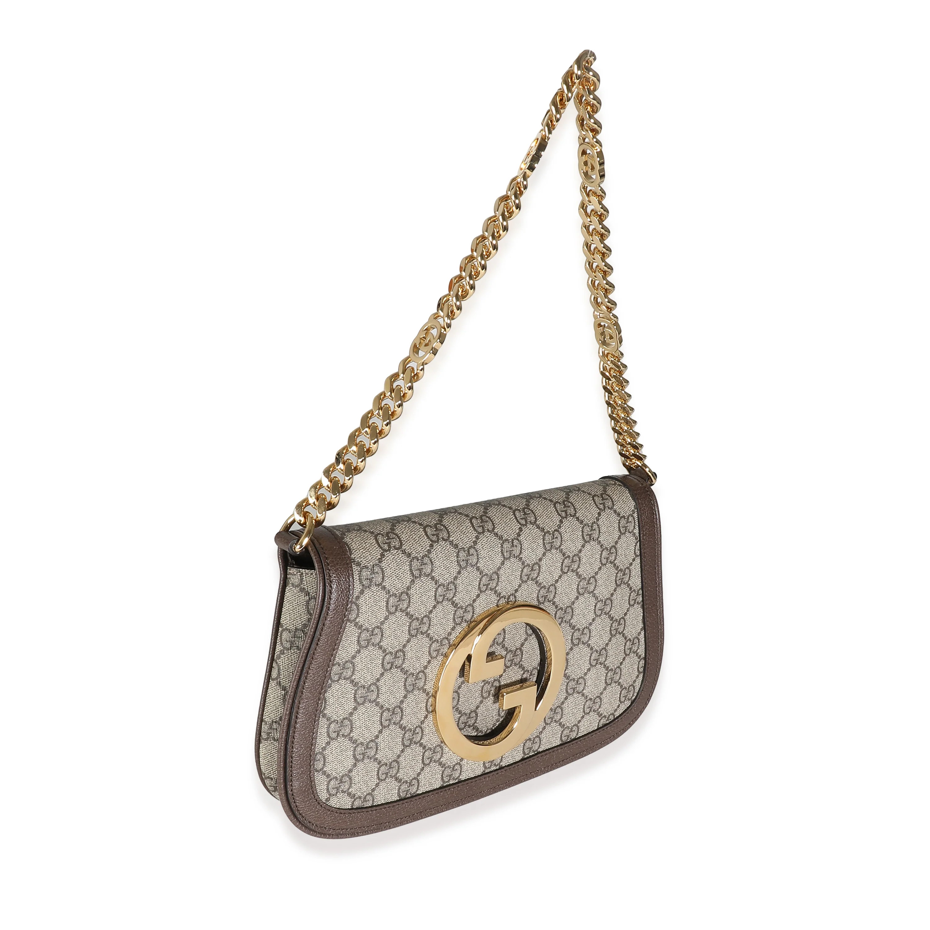 Beige GG Supreme Canvas Blondie Shoulder Bag - Image 3