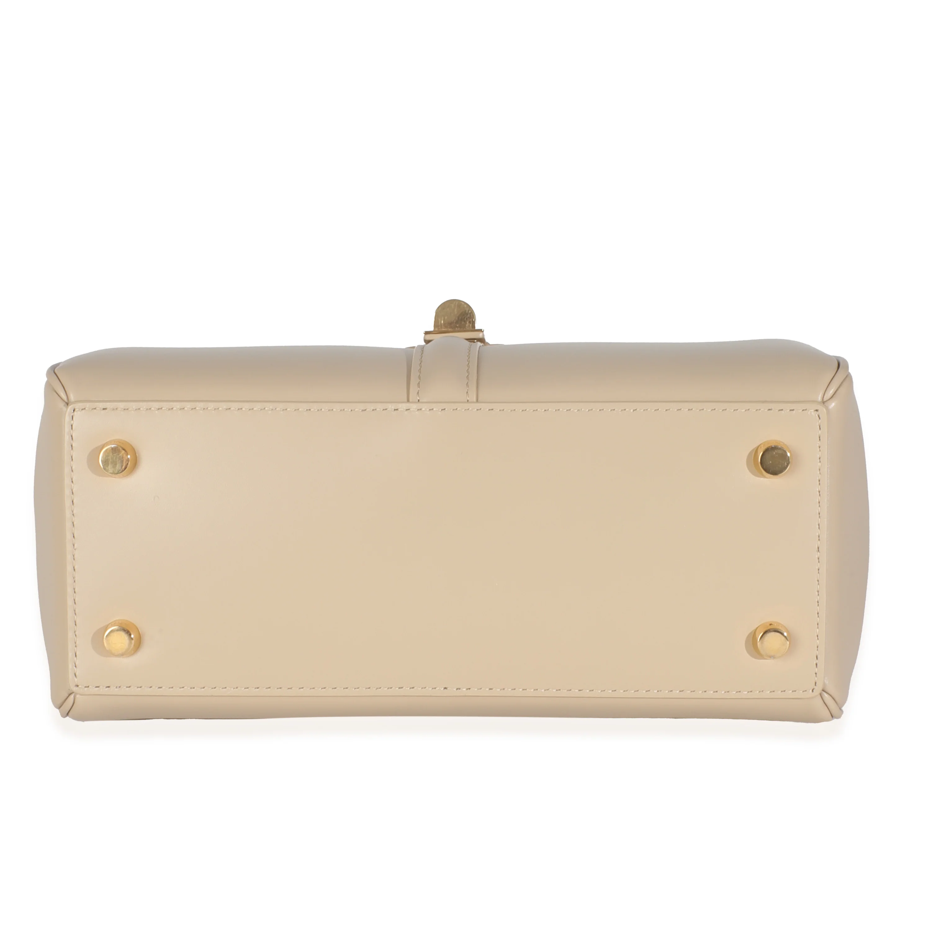 Limestone Satinated Calfskin Small 16 Top Handle Bag - Image 5