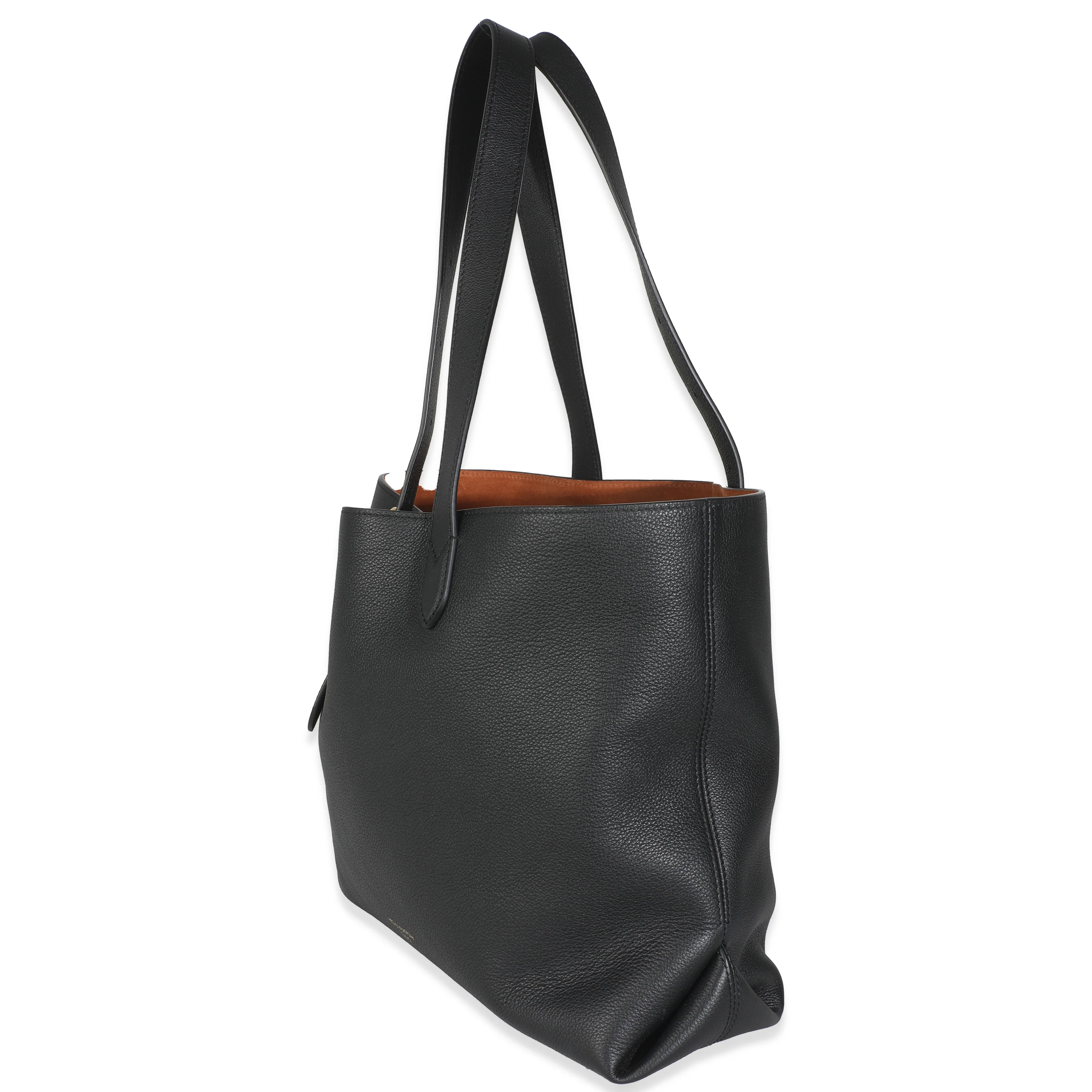 Black Grained Calfskin Low Key Cabas MM - Image 3