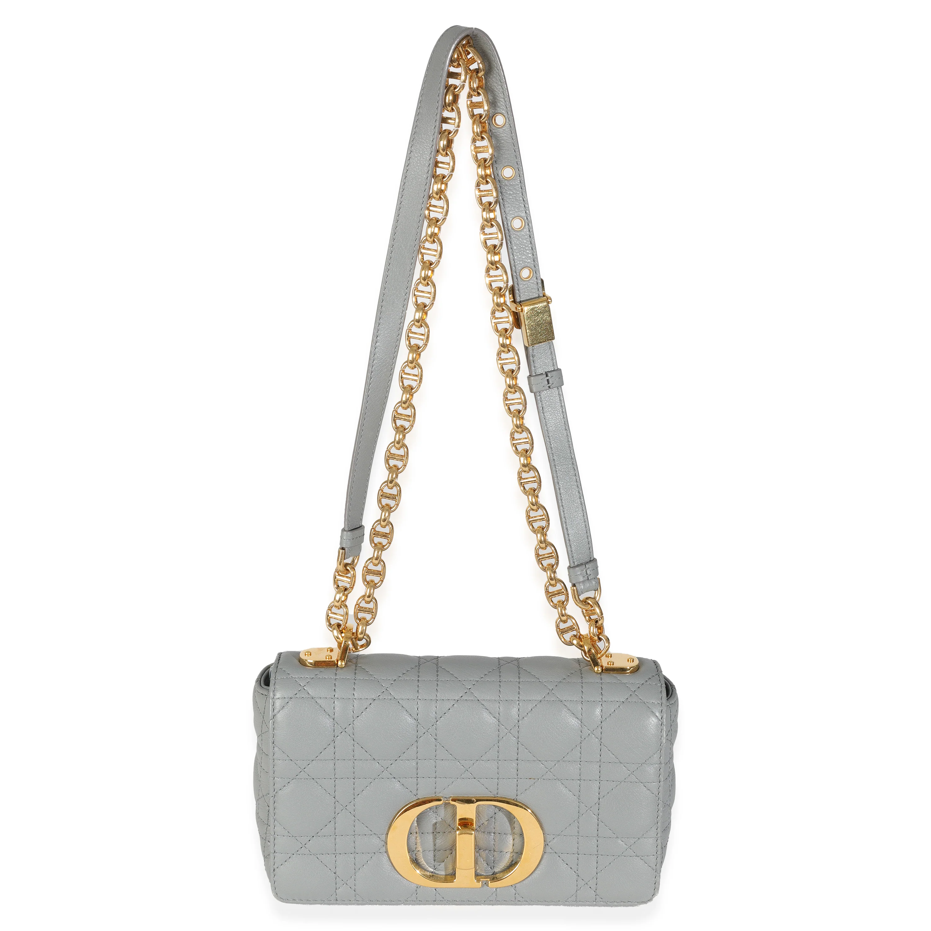 Blue Supple Calfskin Small Caro Chain Bag - Image 8