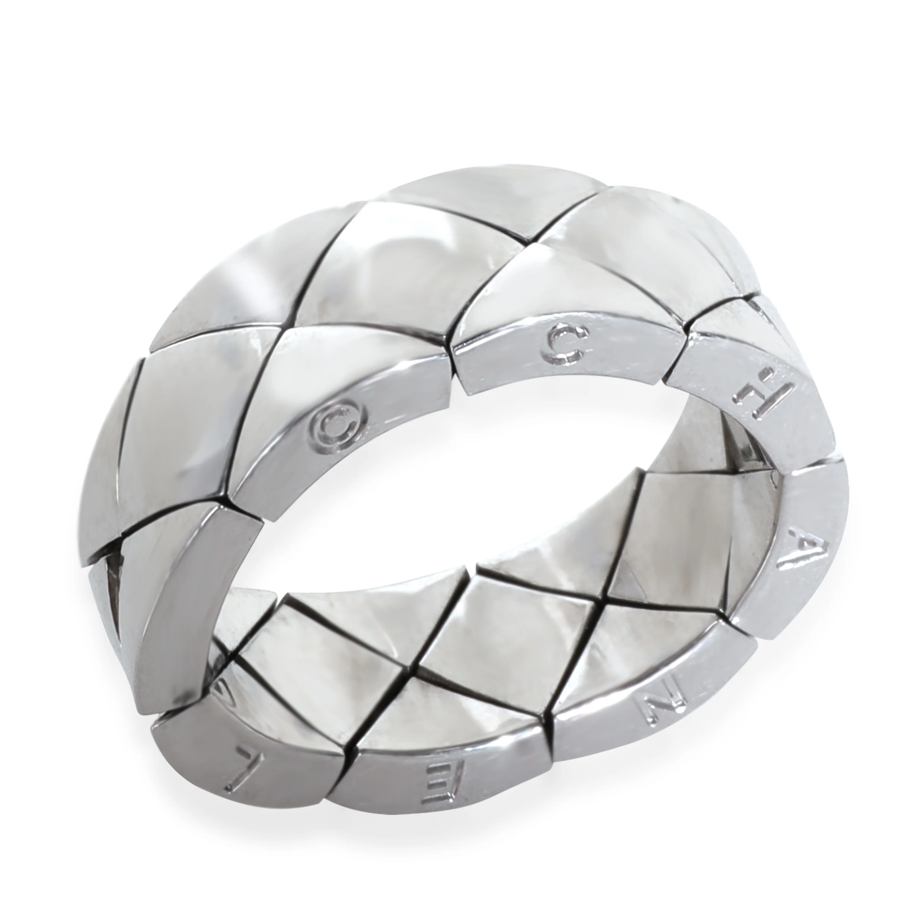 White Gold Matelasse Ring - Image 2
