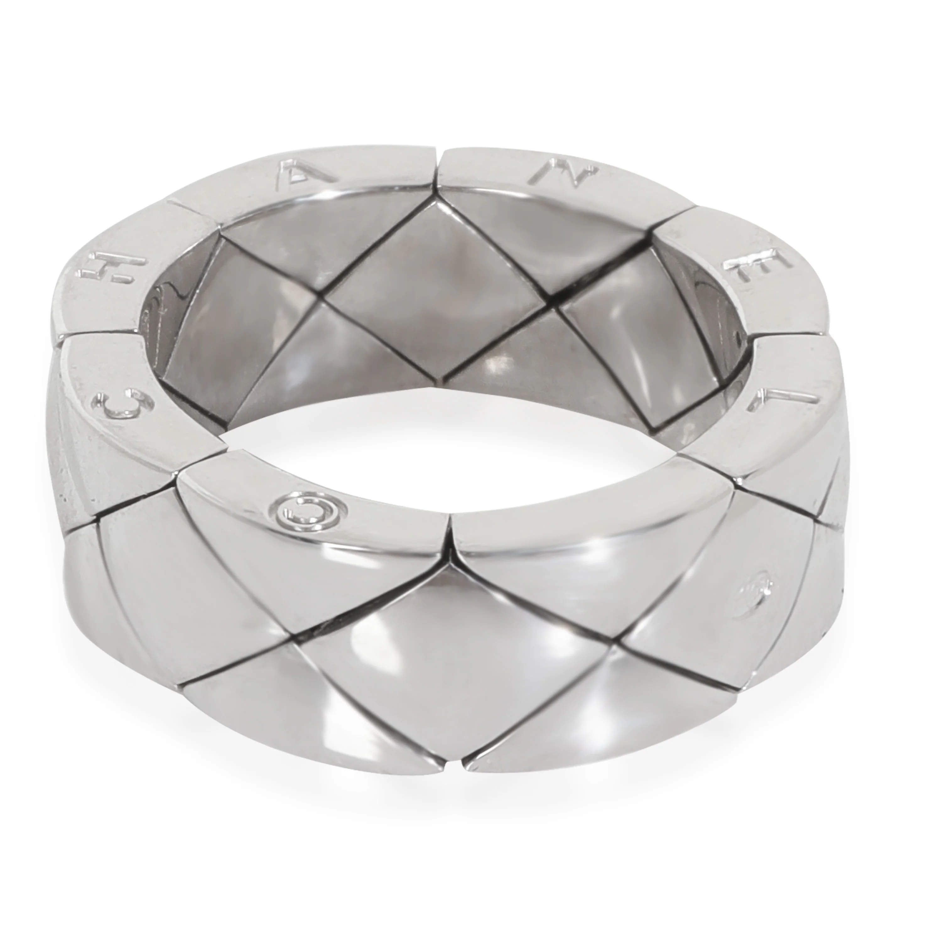 White Gold Matelasse Ring - Image 3
