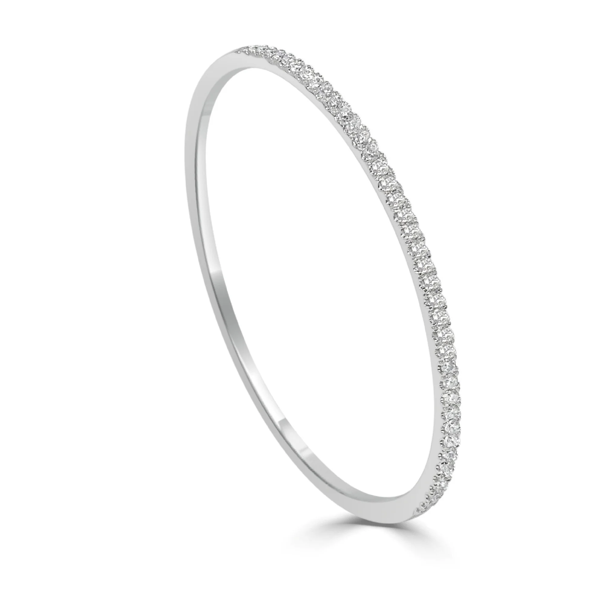 Diamond Bangle in 14KT White Gold - Image 3