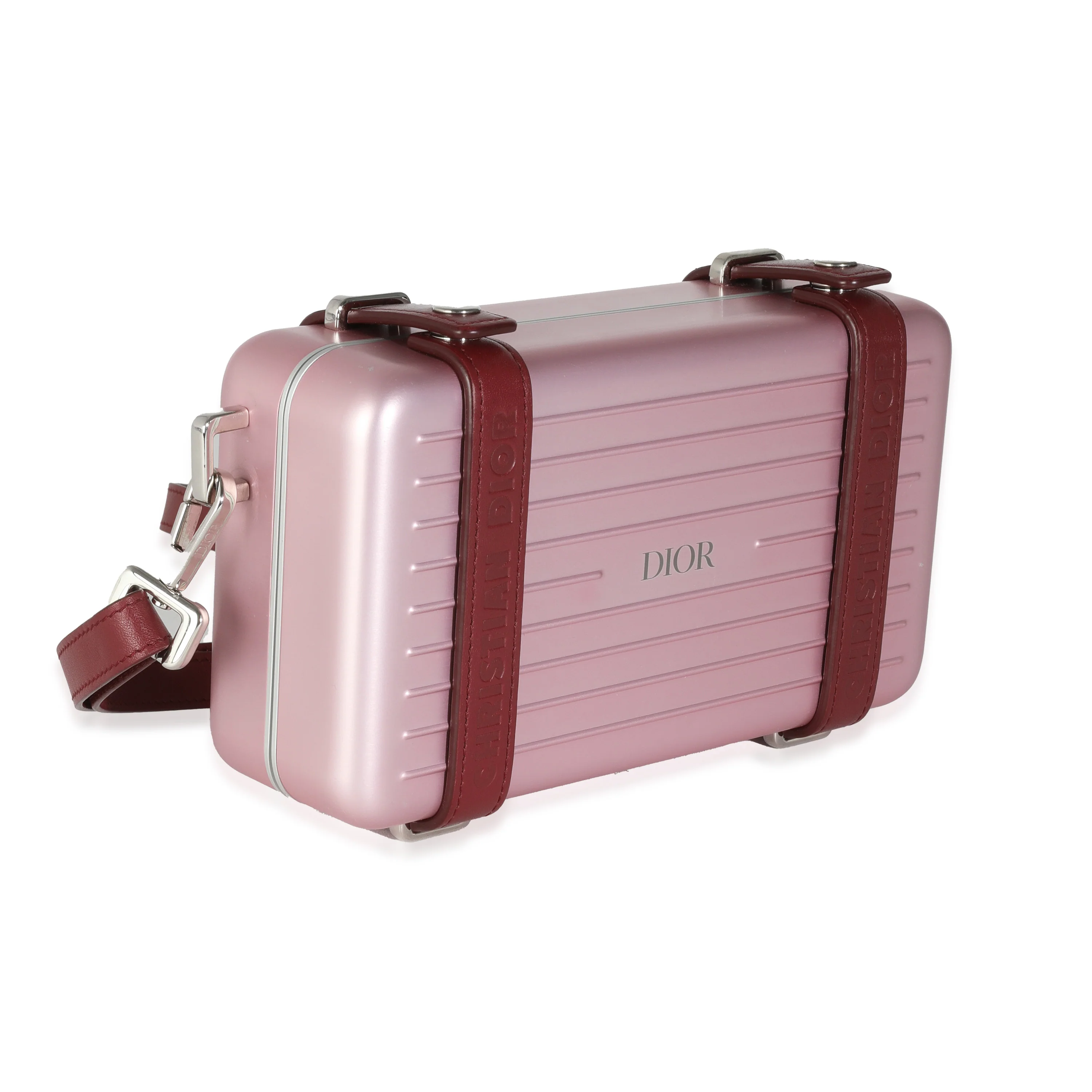 Dior x Rimowa Rose Aluminum Personal Clutch On Strap - Image 3