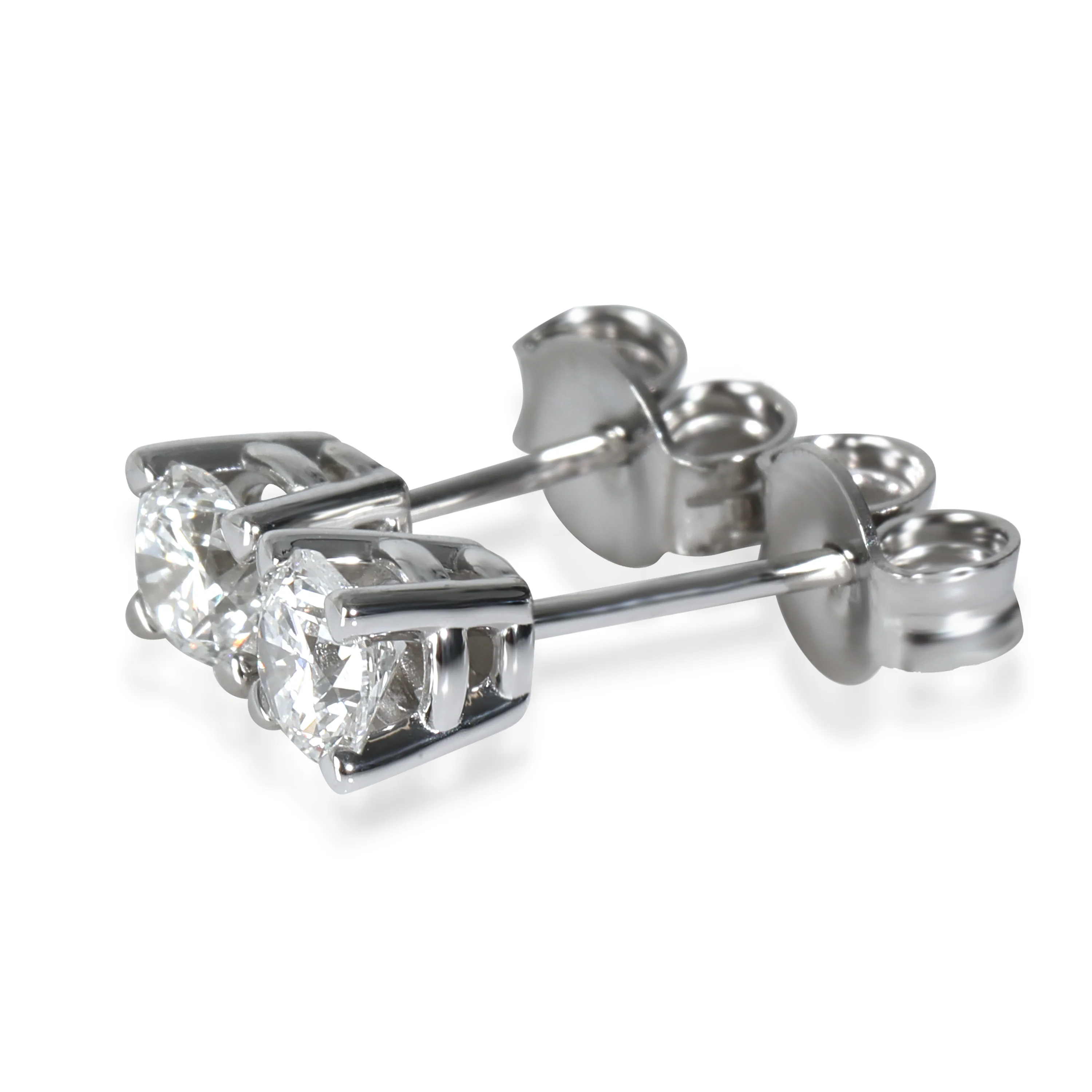 Lab-Grown Diamond Stud Earrings in 18K White Gold 0.50 CTW - Image 2