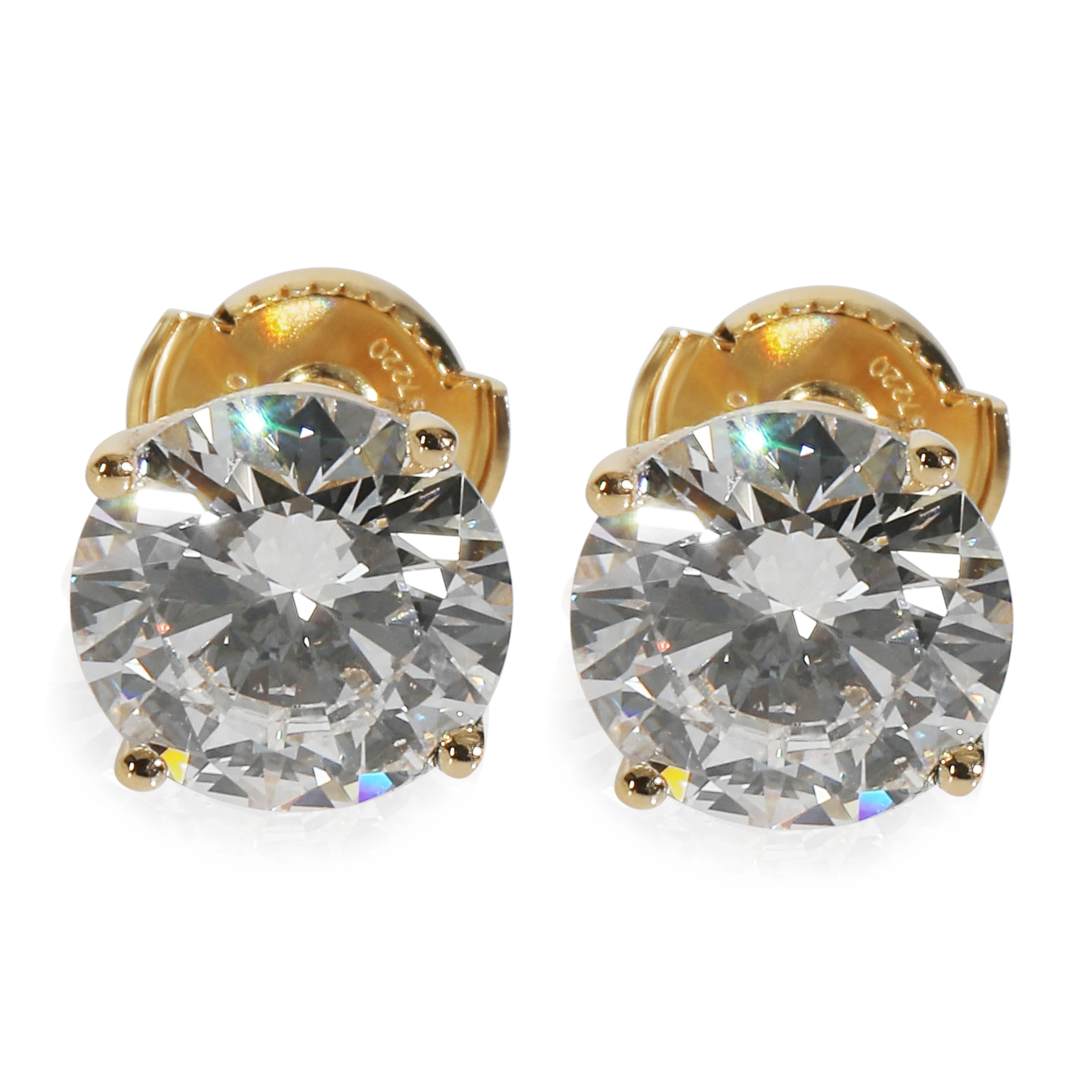 4.03 ctw Yellow Gold Lab-Grown Diamond Earrings - Image 4