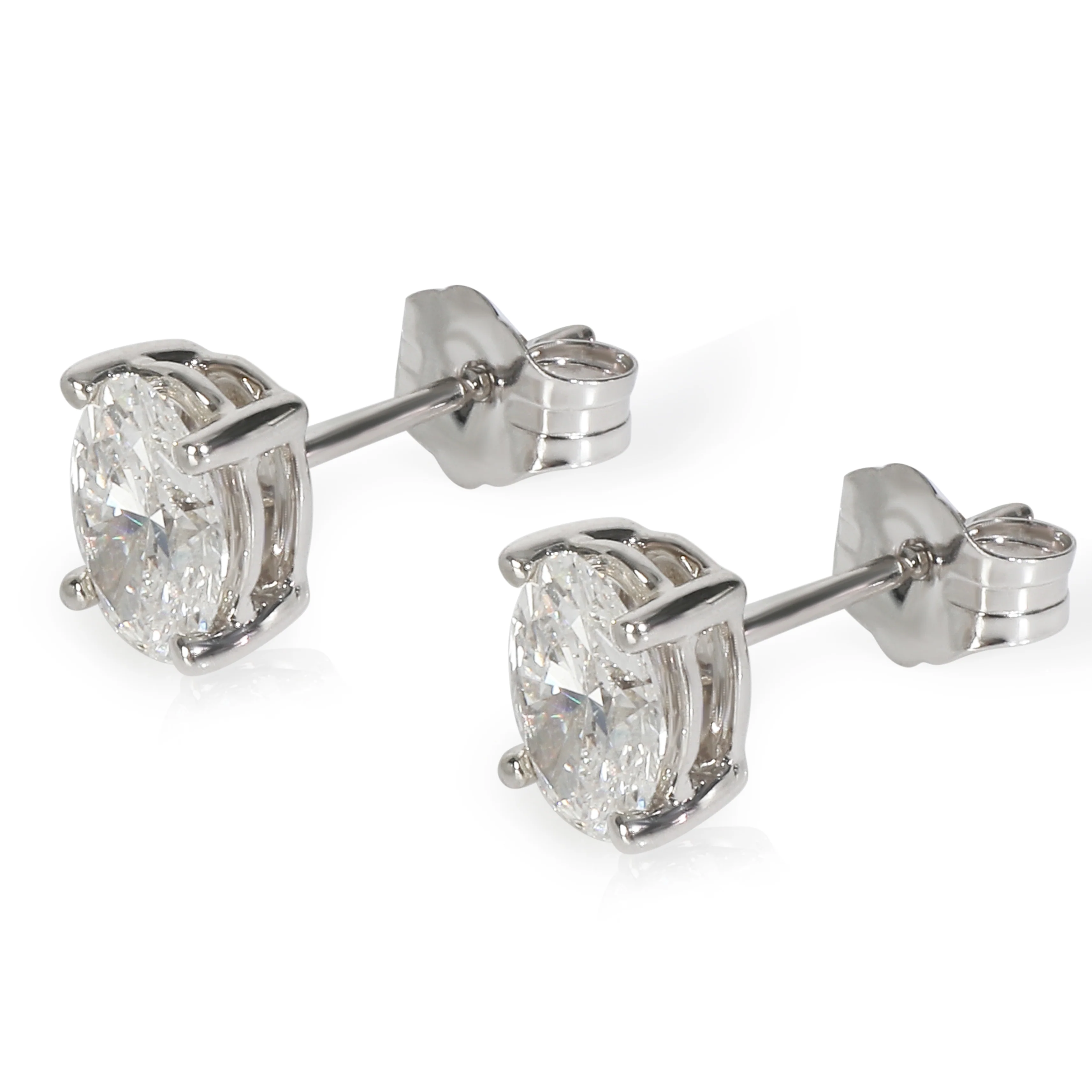 1.01 ctw White Gold Lab-Grown Diamond Earrings - Image 4