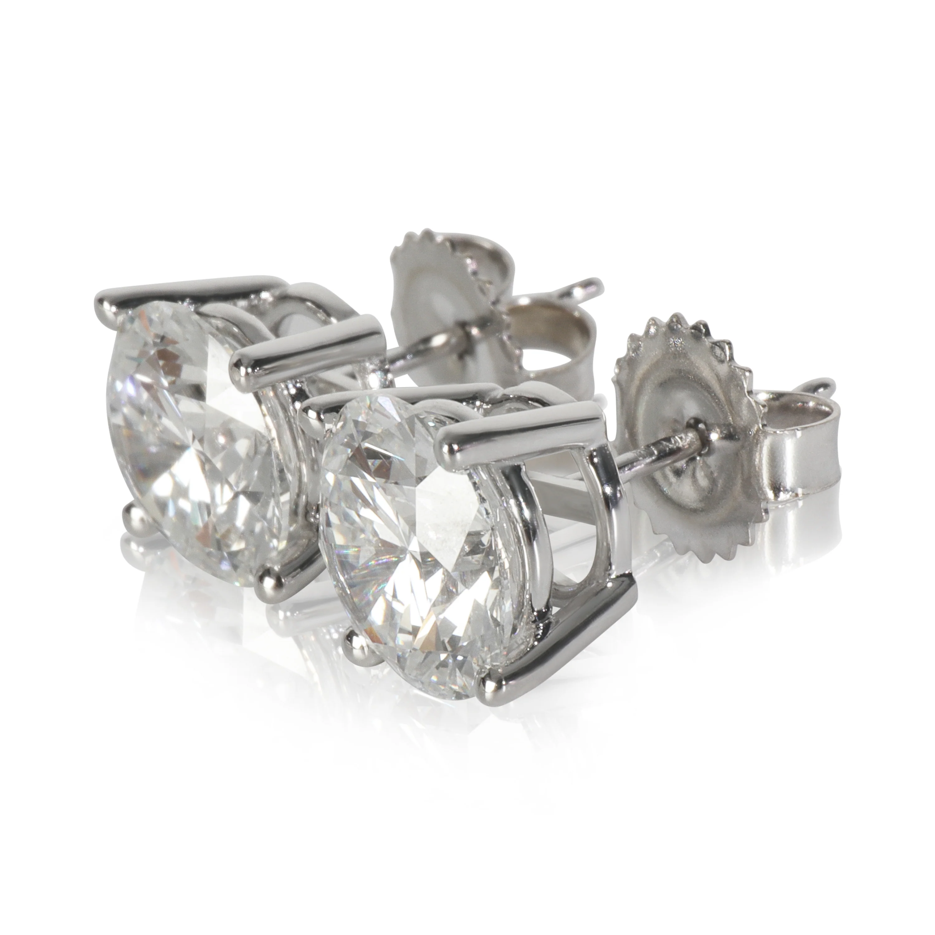4.1 ctw White Gold Lab-Grown Diamond Earrings - Image 2