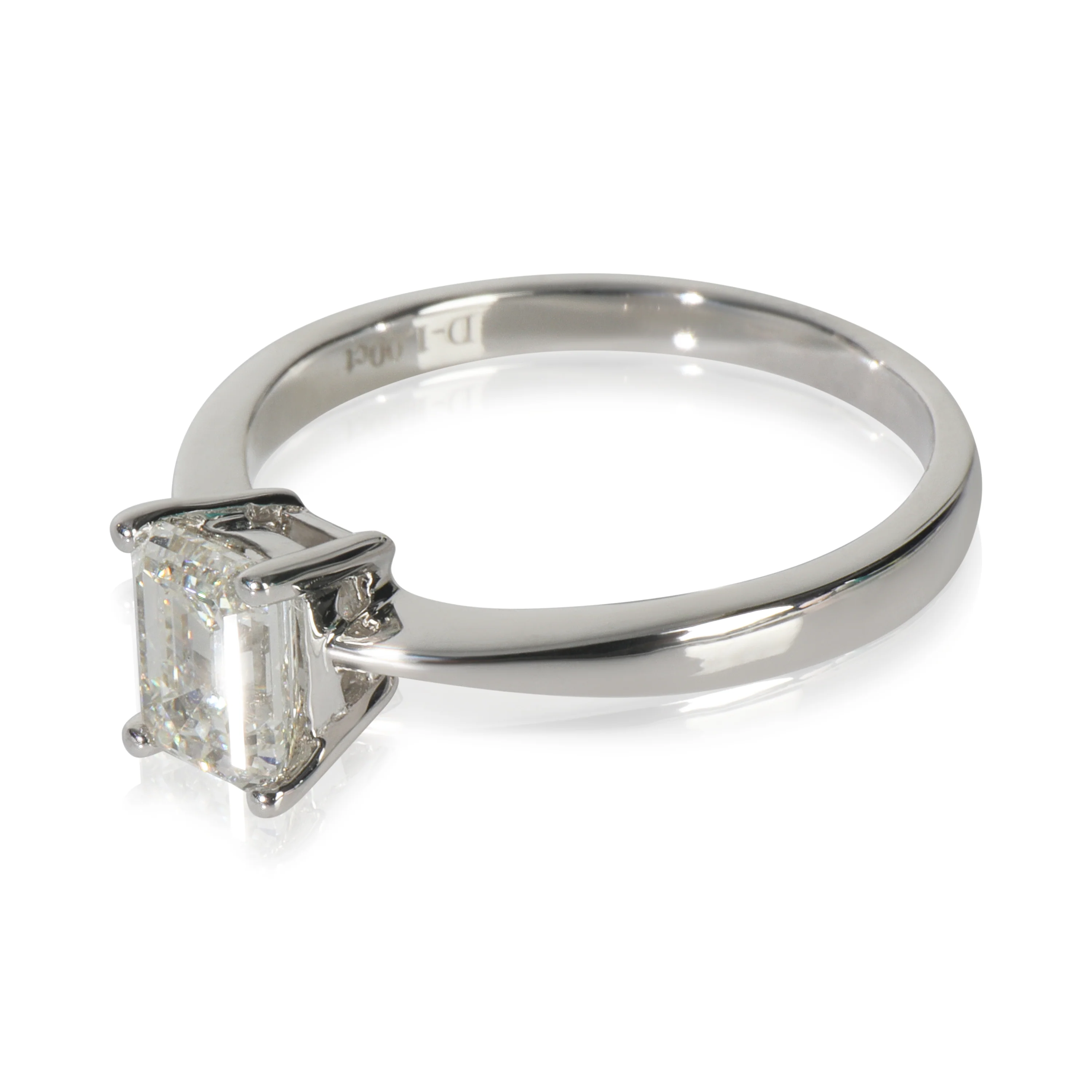 1 ct Emerald Diamond Engagement Ring - Image 2