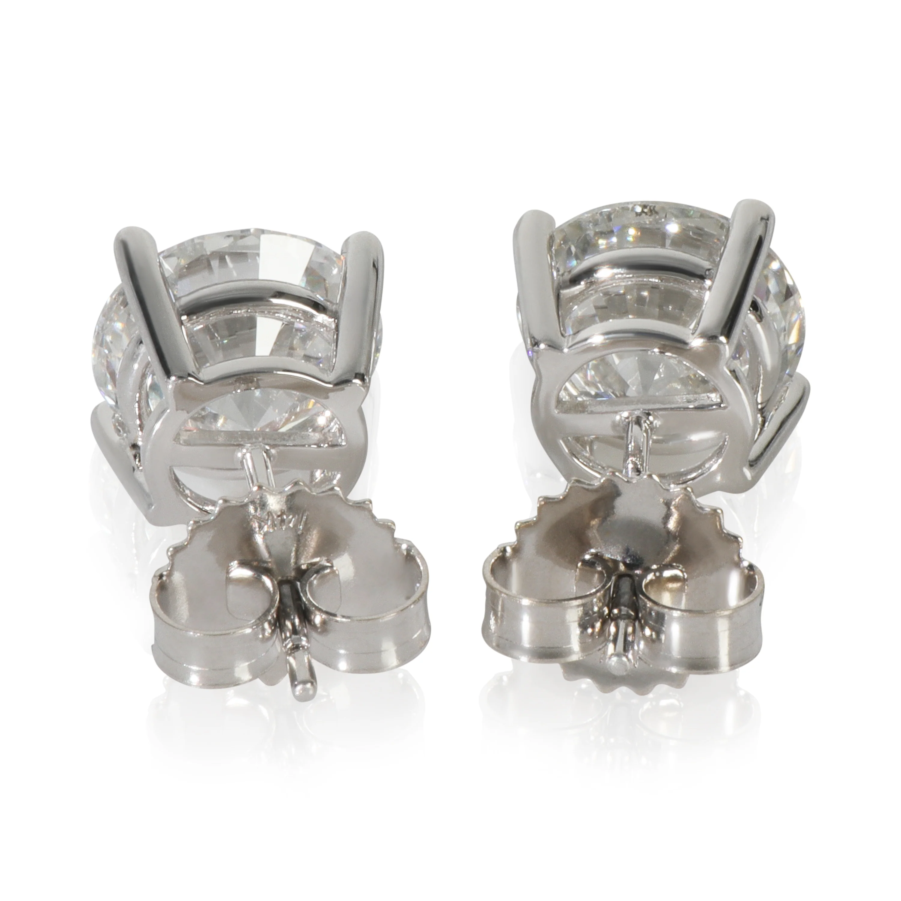 4.08 ctw White Gold Lab-Grown Diamond Earrings - Image 3