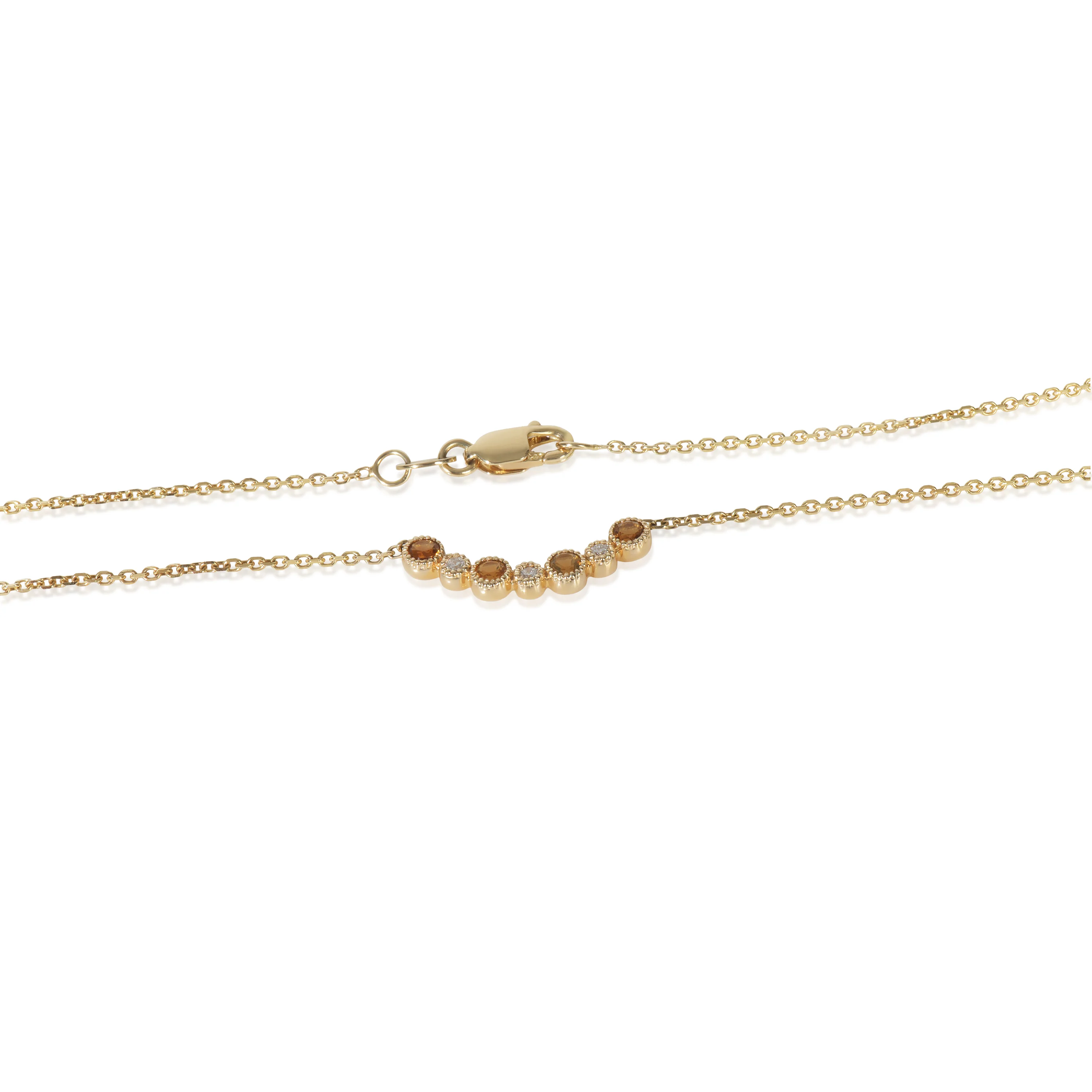 Yellow Gold Citrine and Diamond Pendant - Image 2