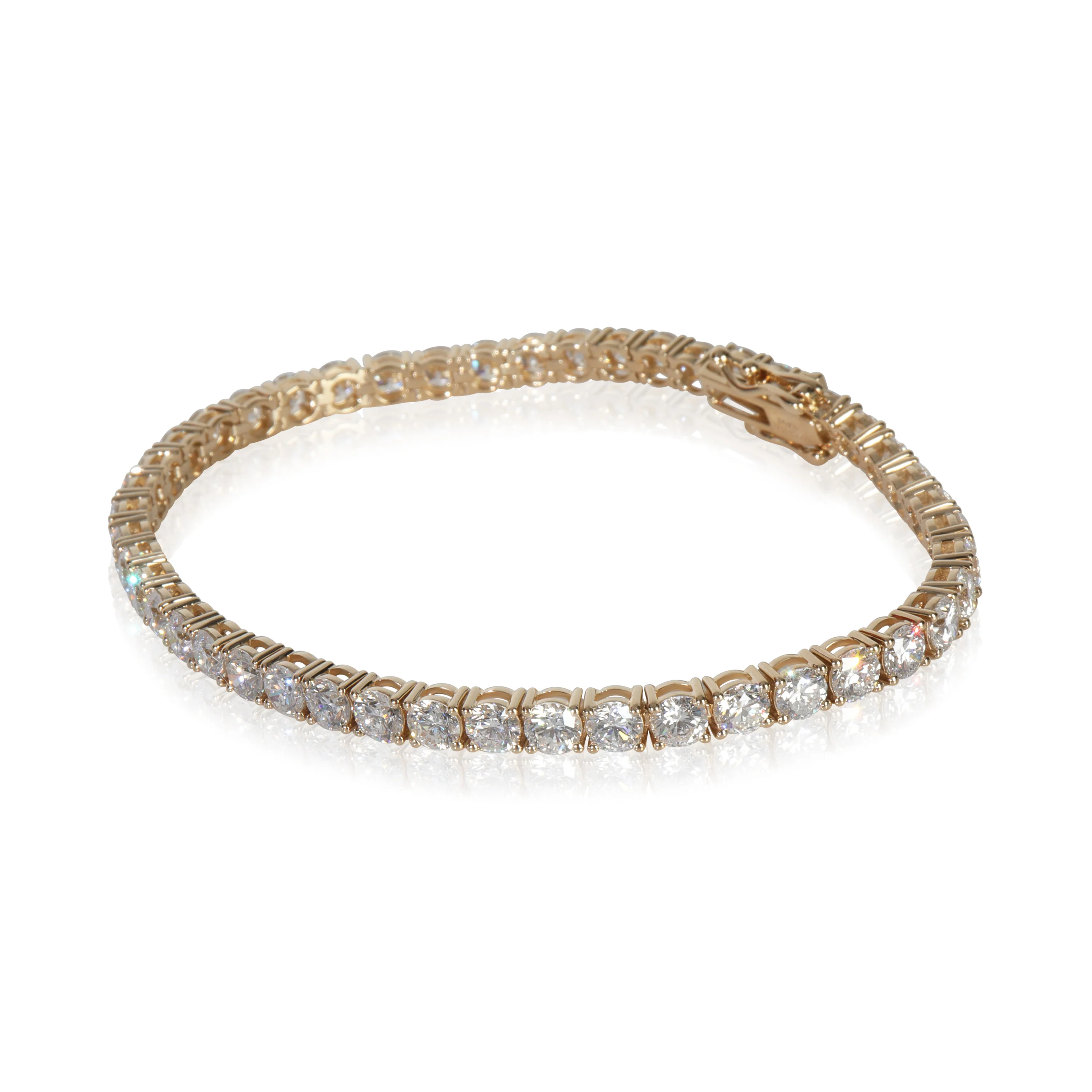 9.49 ctw Yellow Gold Lab-Grown Diamond Bracelet - Image 2