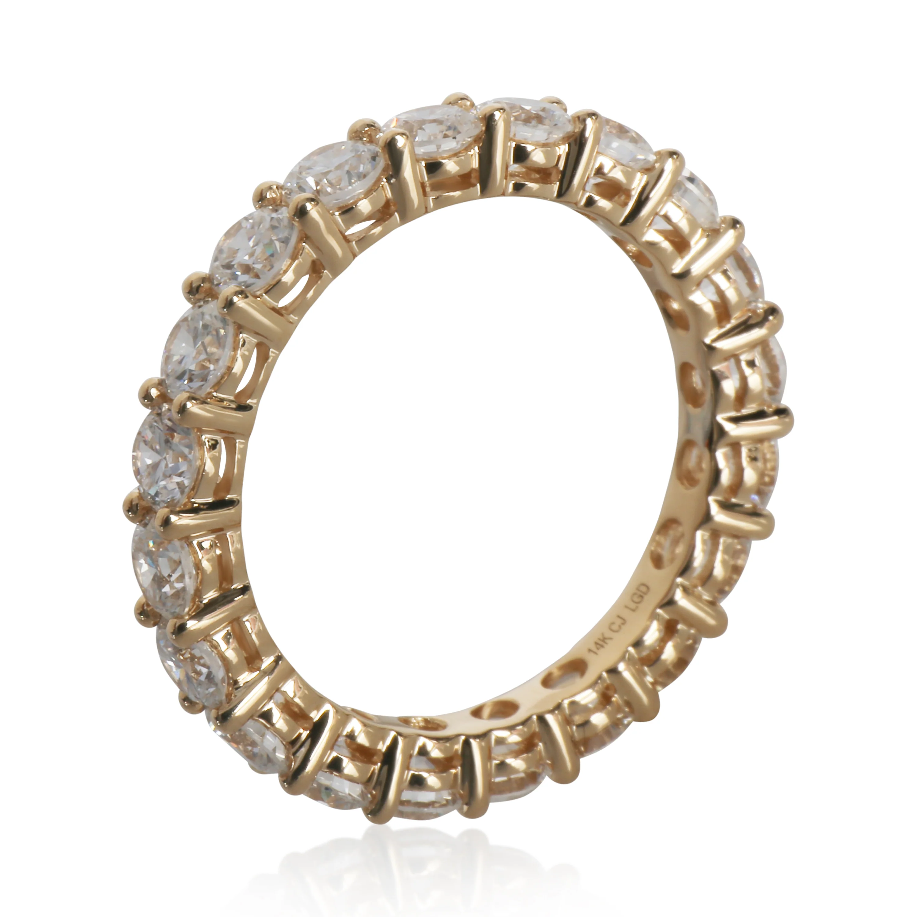 2.96 ctw Yellow Gold Lab-Grown Diamond Band - Image 3