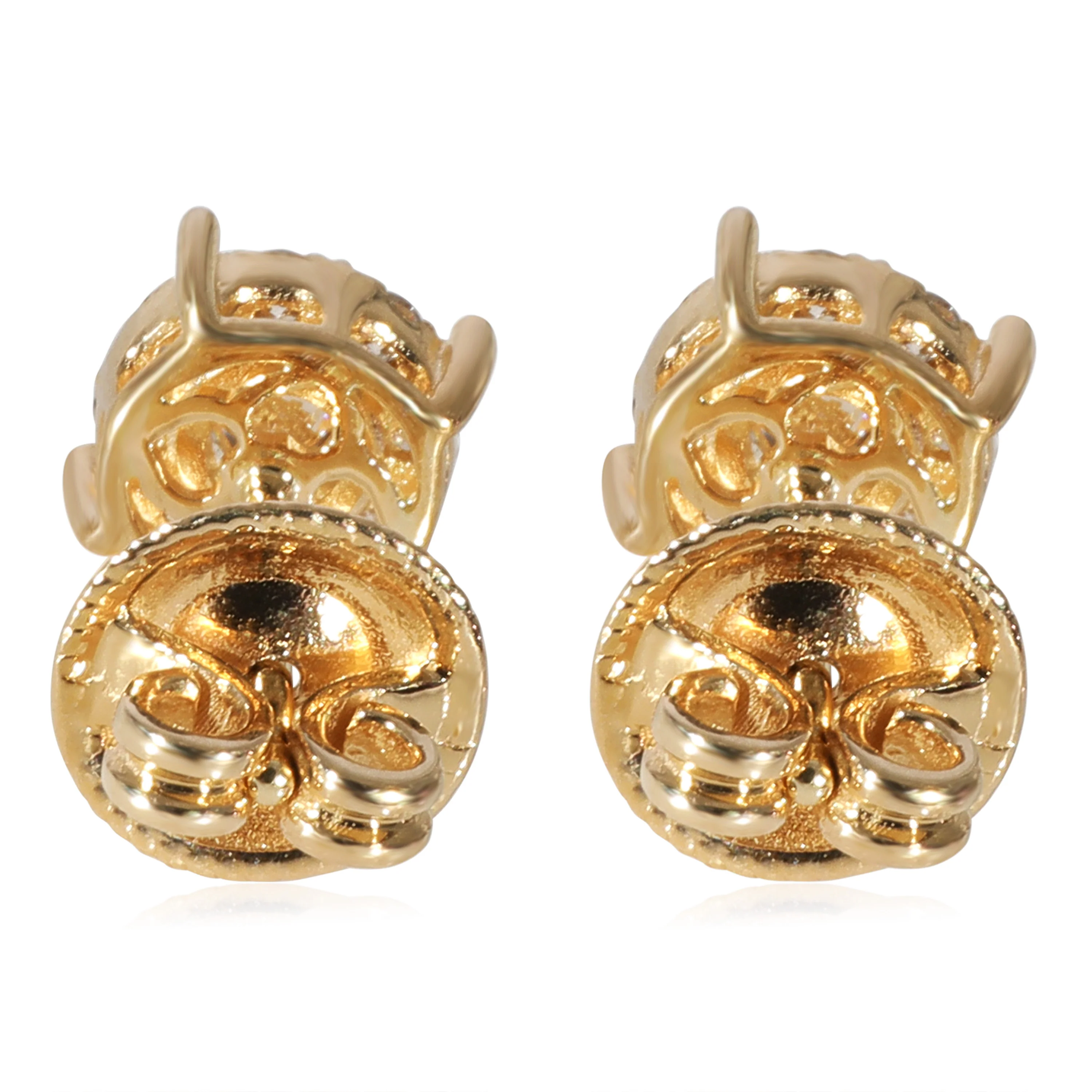 Diamond Cluster Earrings in 14K Yellow Gold (0.57 CTW G-H/SI) - Image 3
