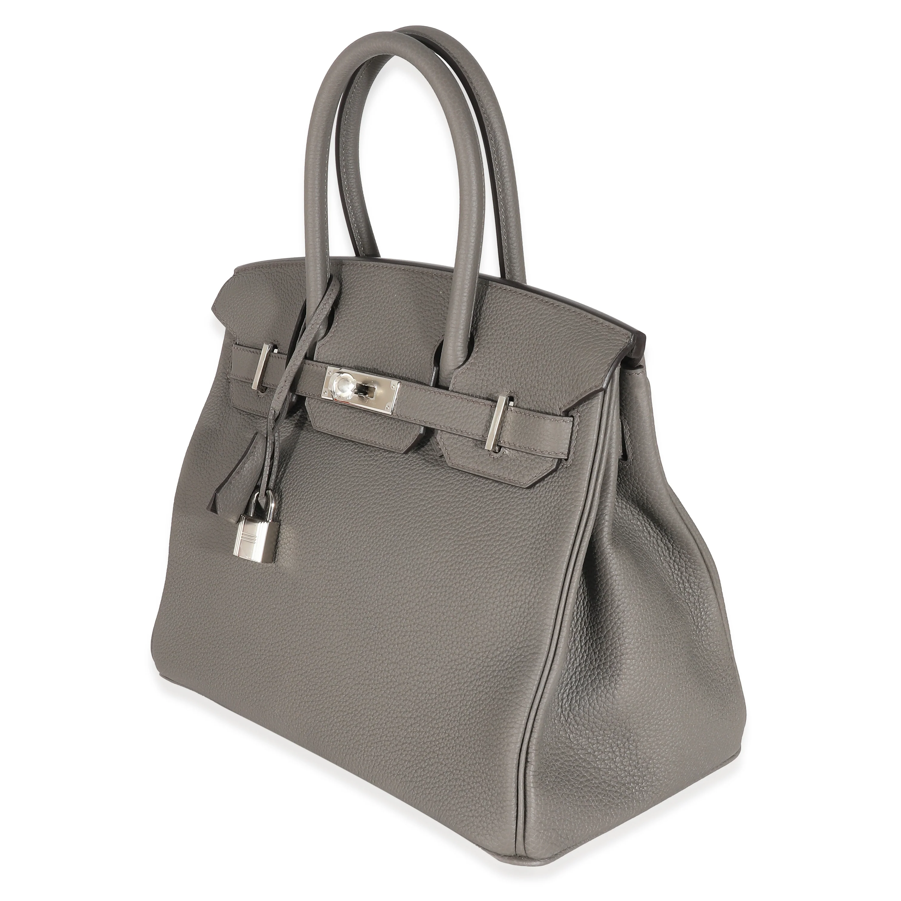 Hermès Gris Etain Togo Birkin 30 PHW - Image 7