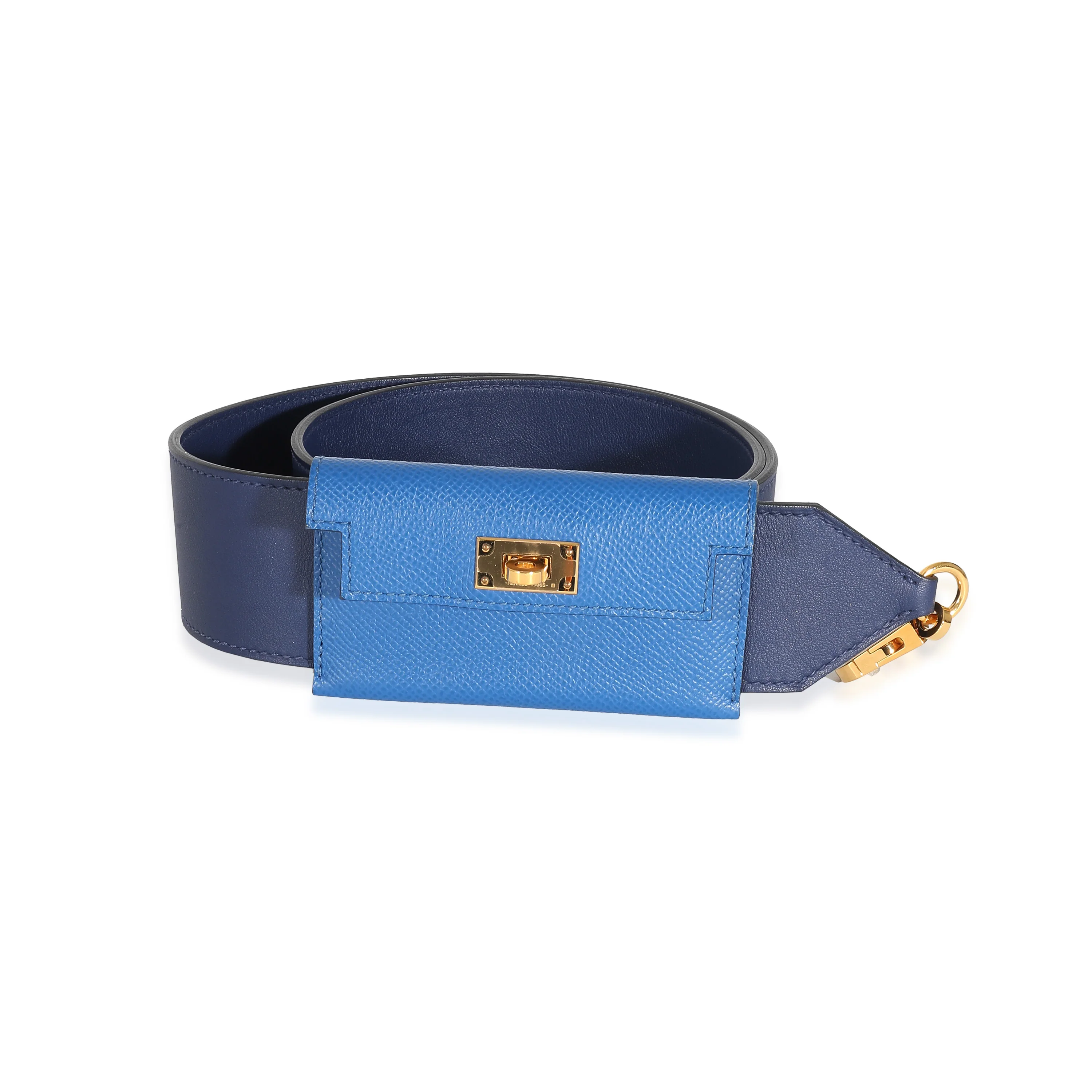 Hermès Bleu Saphir Epsom Swift Kelly Pocket Strap GHW - Image 7
