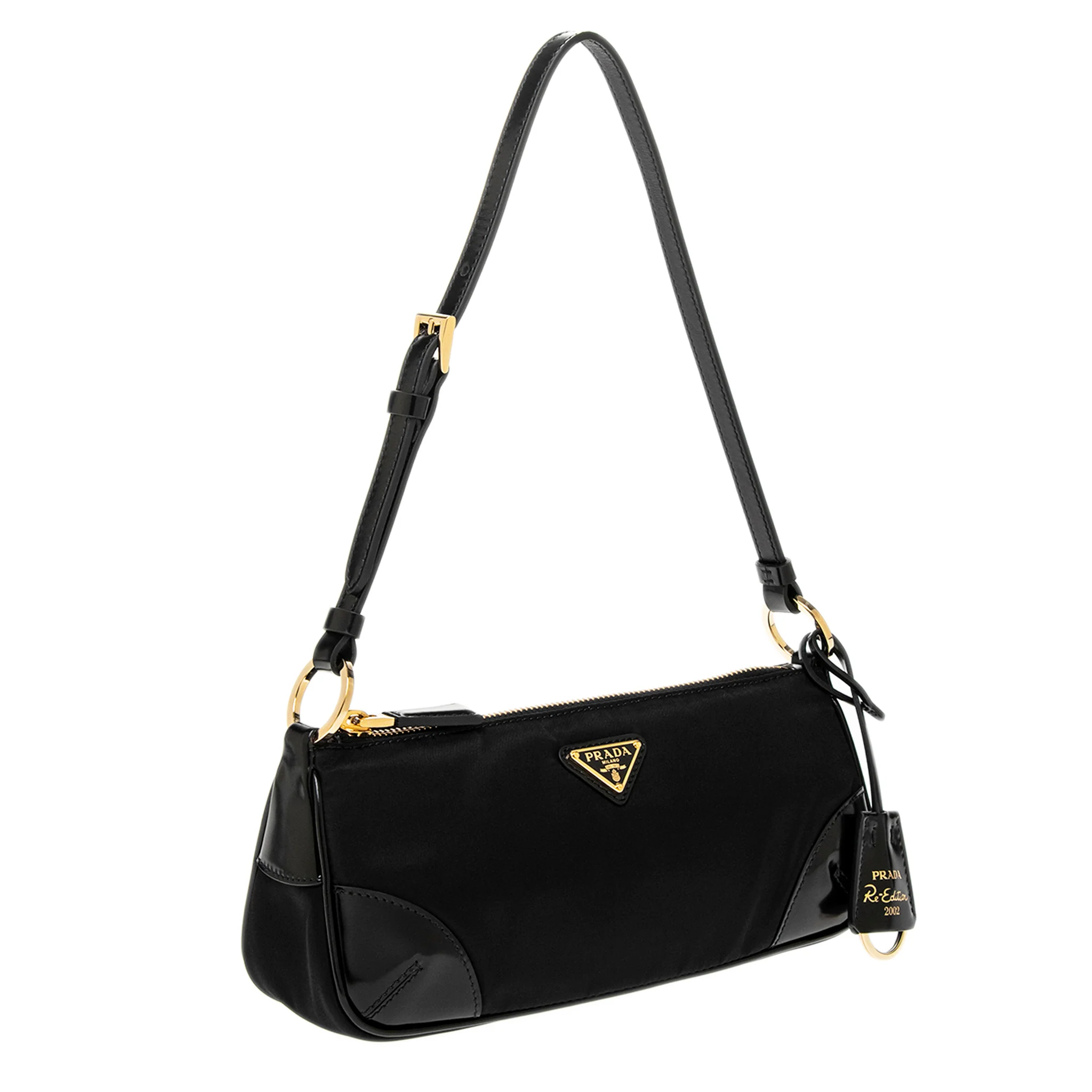 Re-Nylon Brushed Leather Re-Edition 2002 Shoulder Bag - Image 2