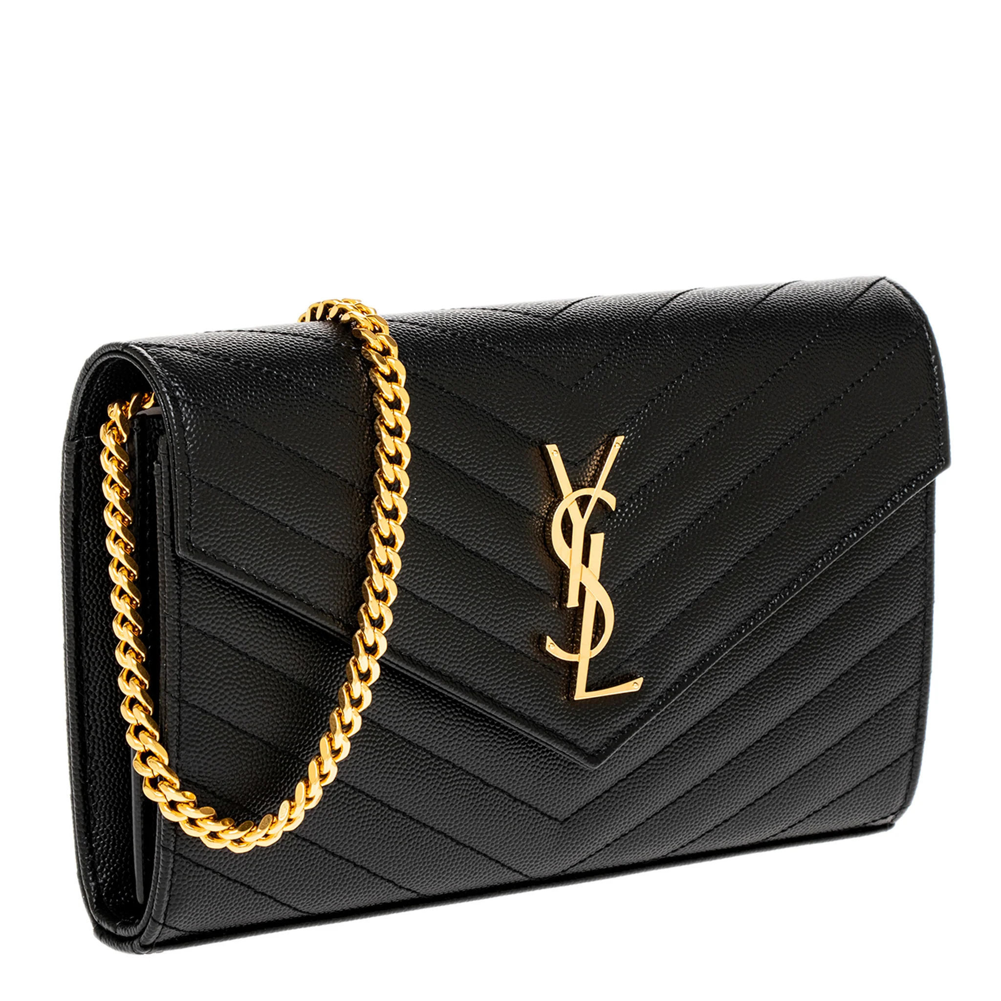 Black Grain De Poudre Cassandre Chain Wallet - Image 2