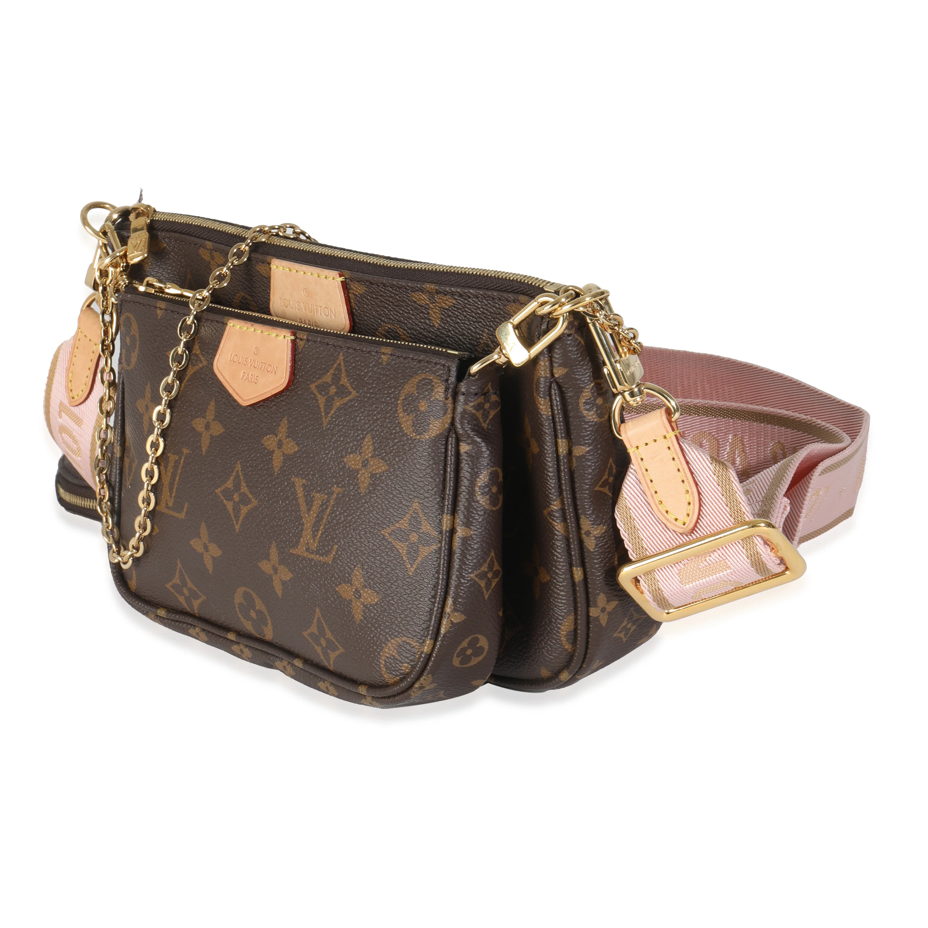 Rose Clair Monogram Canvas Multi Pochette Accessoires - Image 2