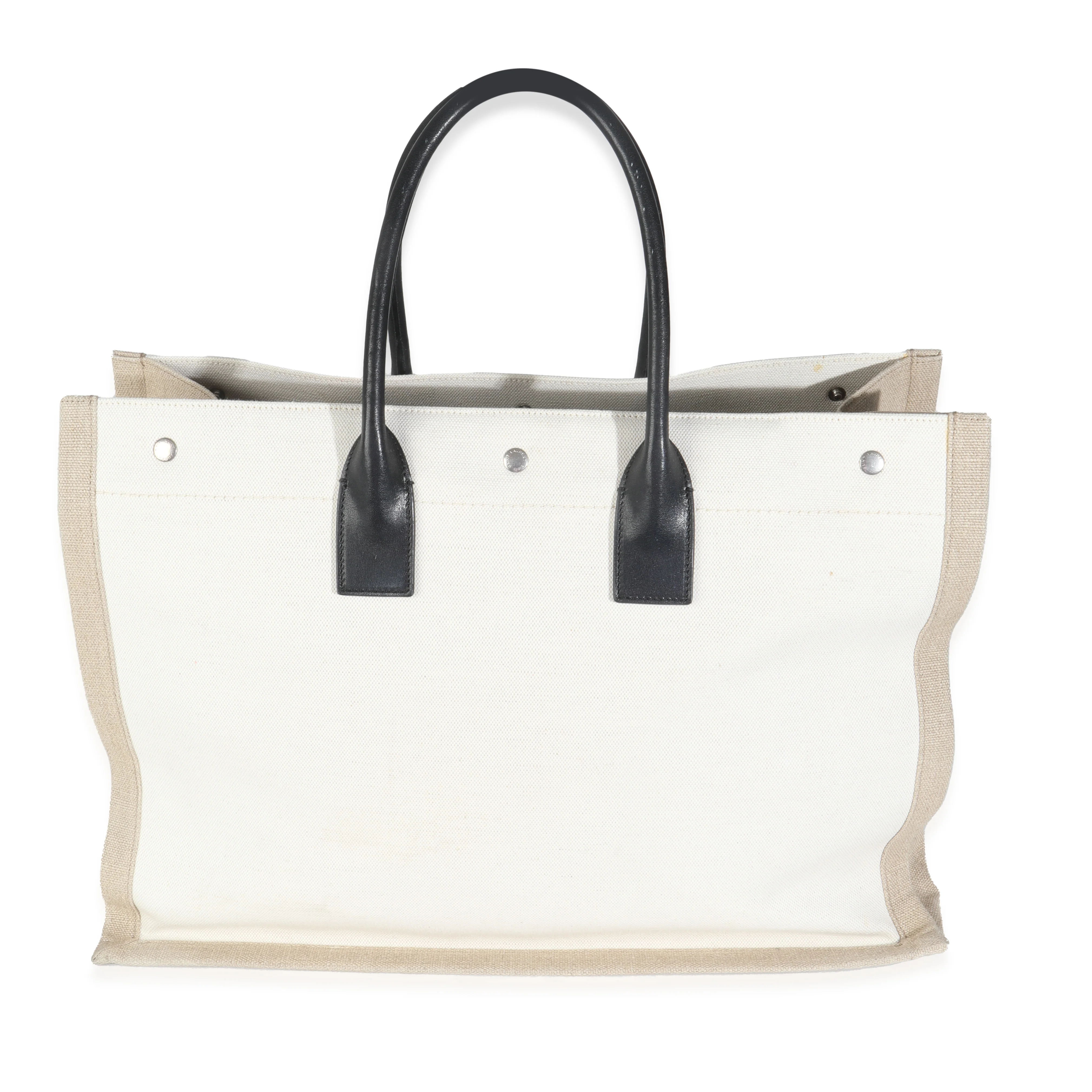 Beige Linen Large Rive Gauche Tote - Image 4