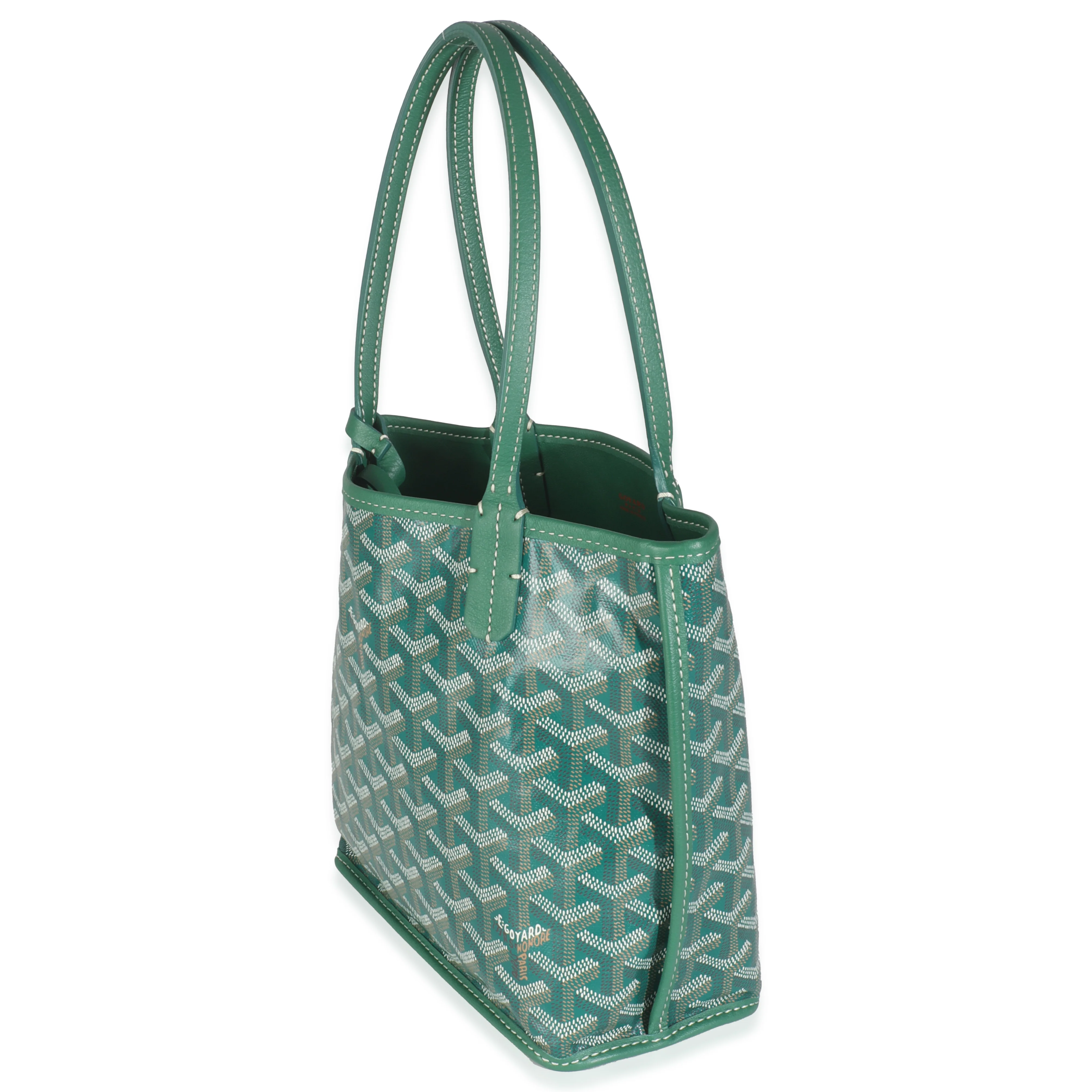 Green Goyardine Canvas Mini Anjou - Image 2