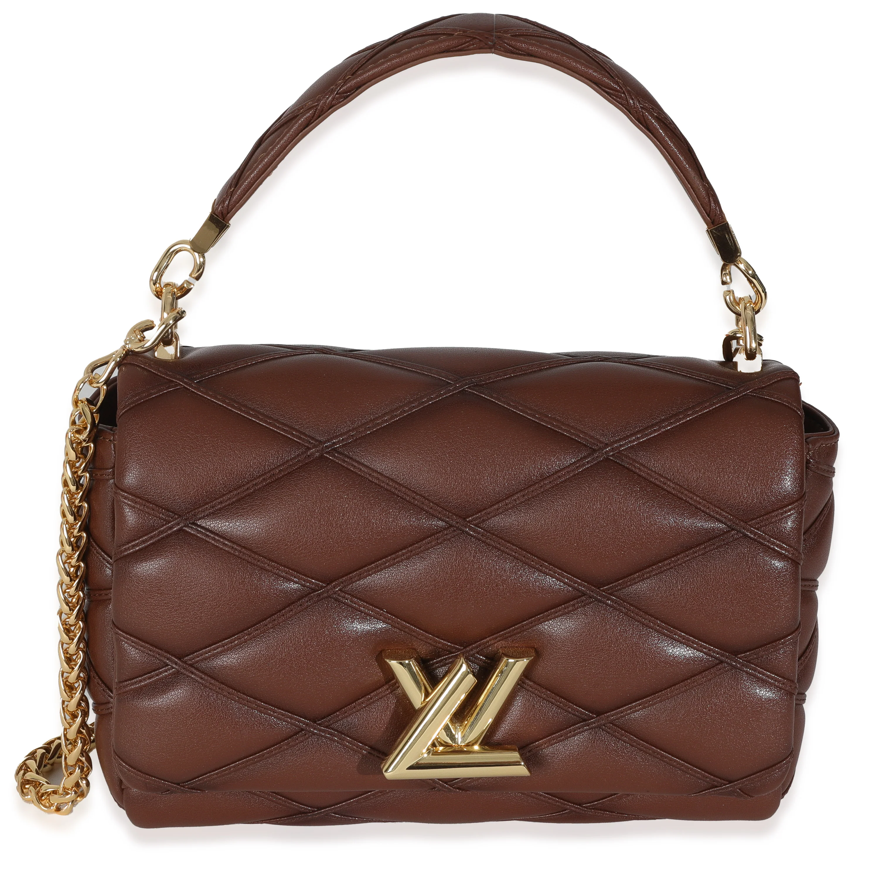 Tan Lambskin Malletage GO-14 MM Top Handle