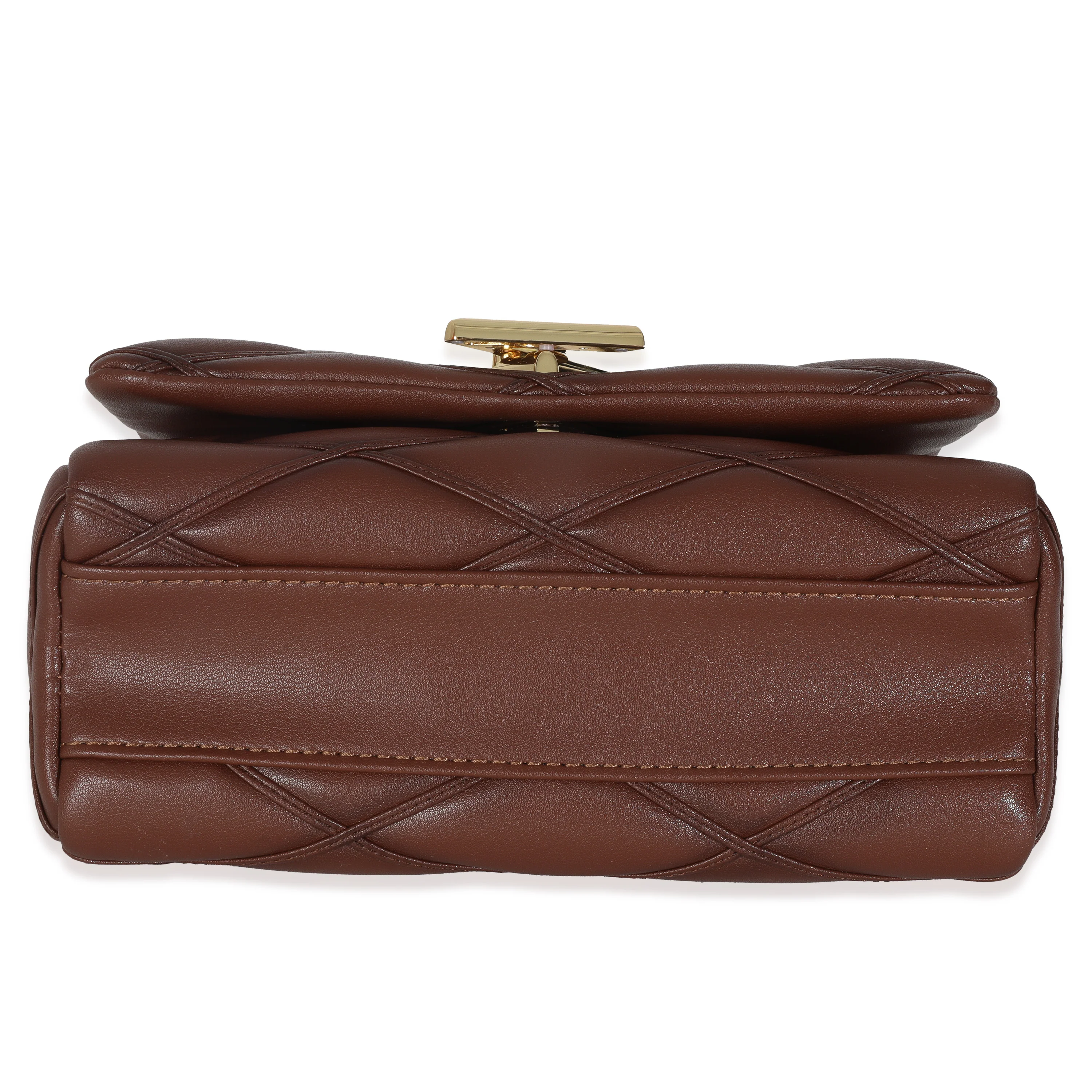 Tan Lambskin Malletage GO-14 MM Top Handle - Image 5