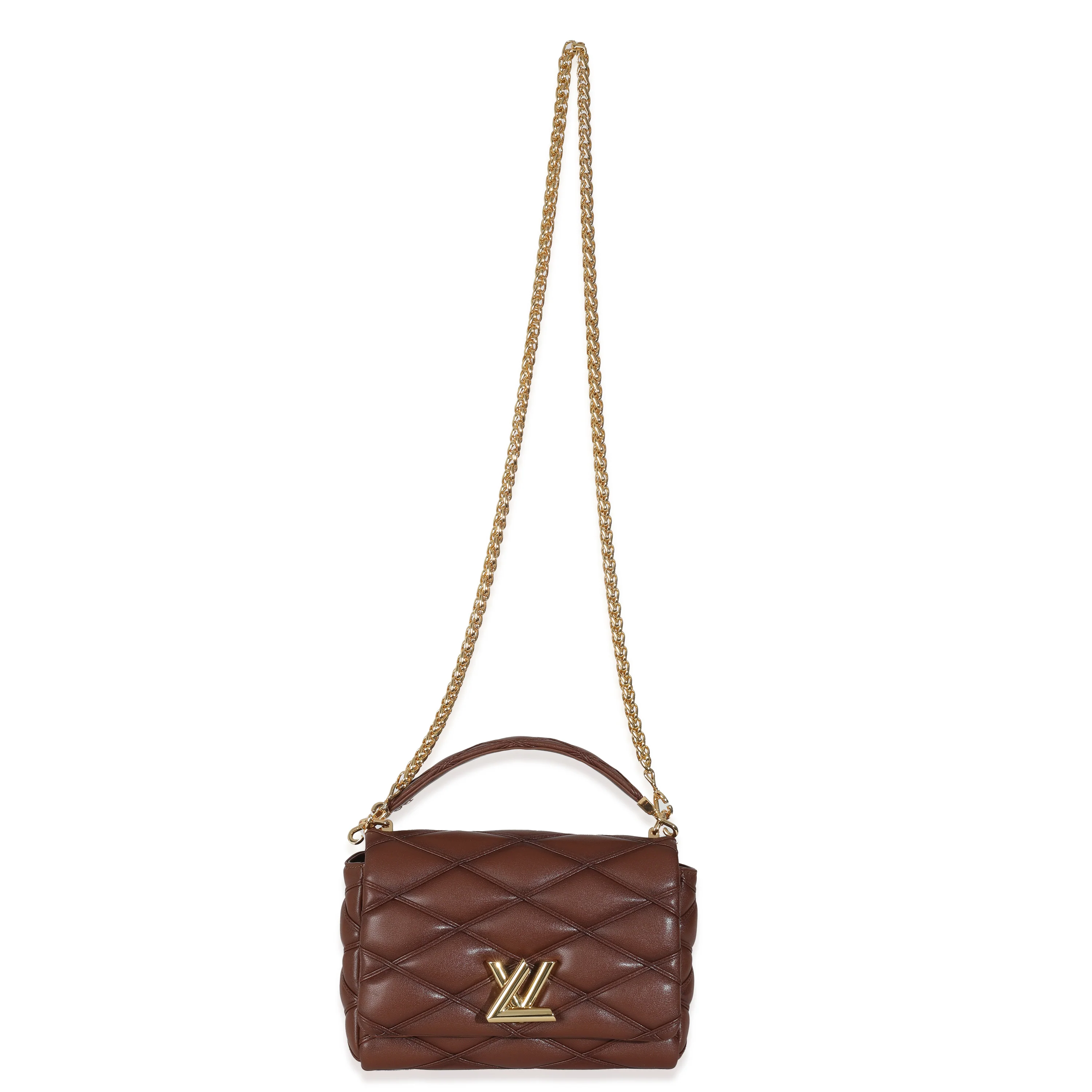 Tan Lambskin Malletage GO-14 MM Top Handle - Image 8