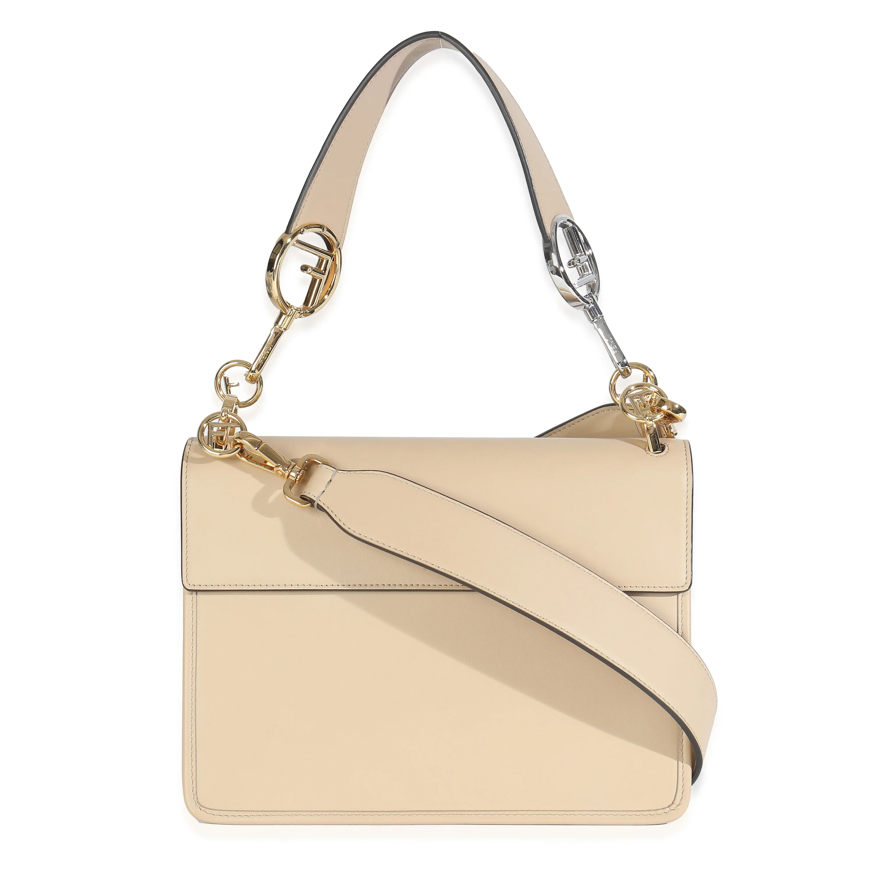 Beige Vitello Century Opaco F is Fendi Kan I Shoulder Bag - Image 4