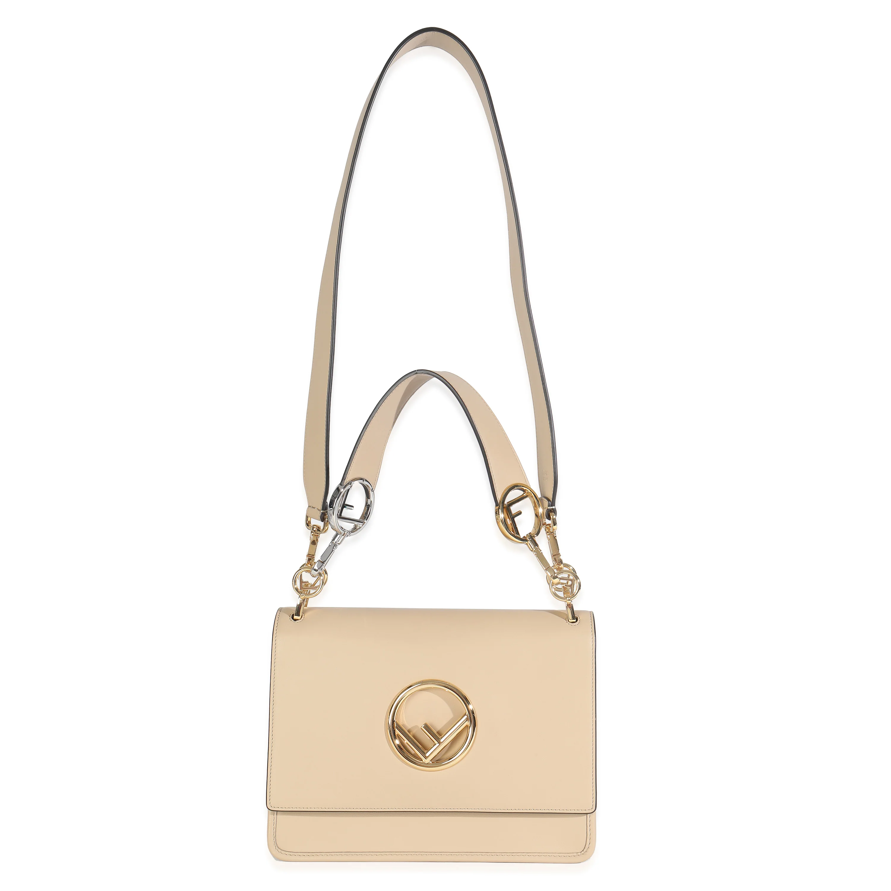 Beige Vitello Century Opaco F is Fendi Kan I Shoulder Bag - Image 5