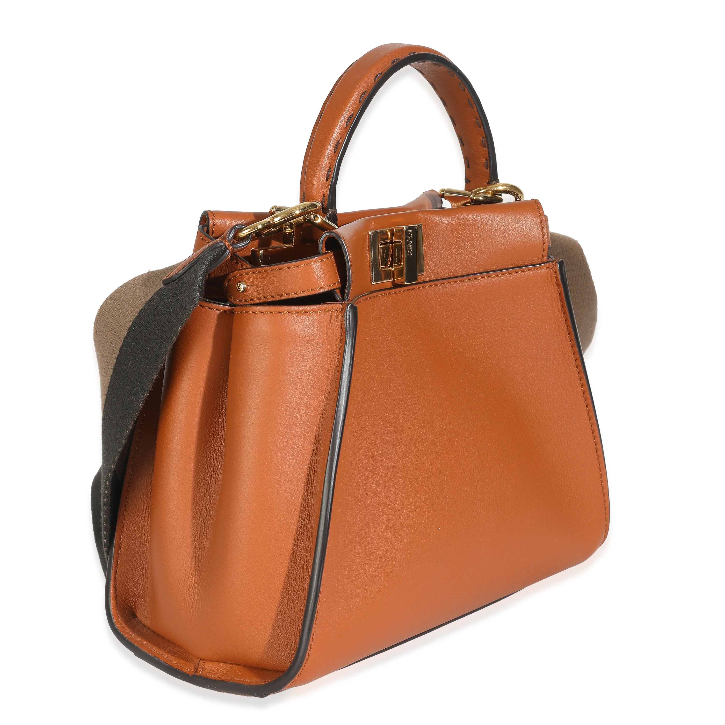 Brandy Amazzonia Seta Canvas FF Embroidered Mini Peekaboo Iconic Satchel - Image 3