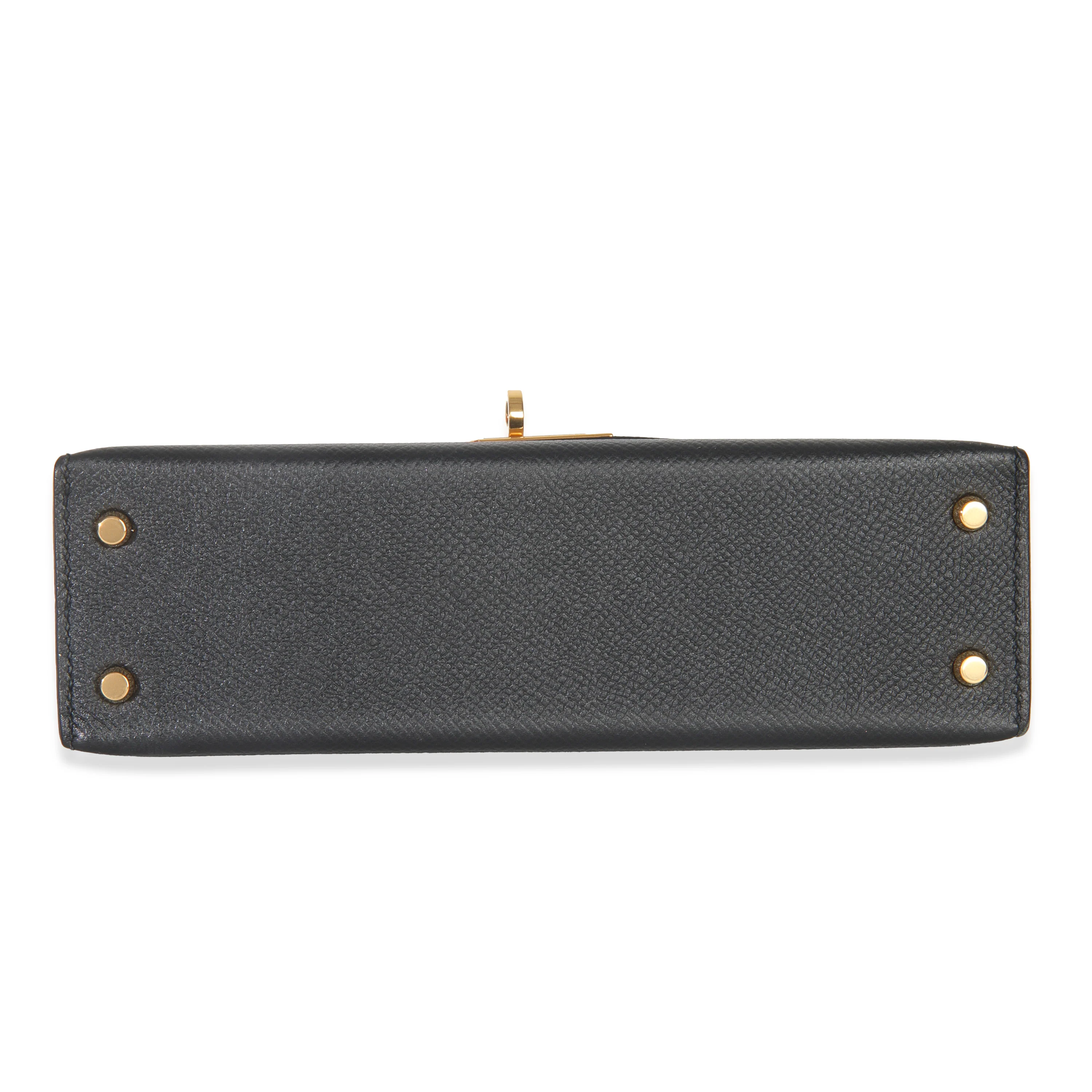 Black Epsom Sellier Mini Kelly II 20 GHW - Image 7