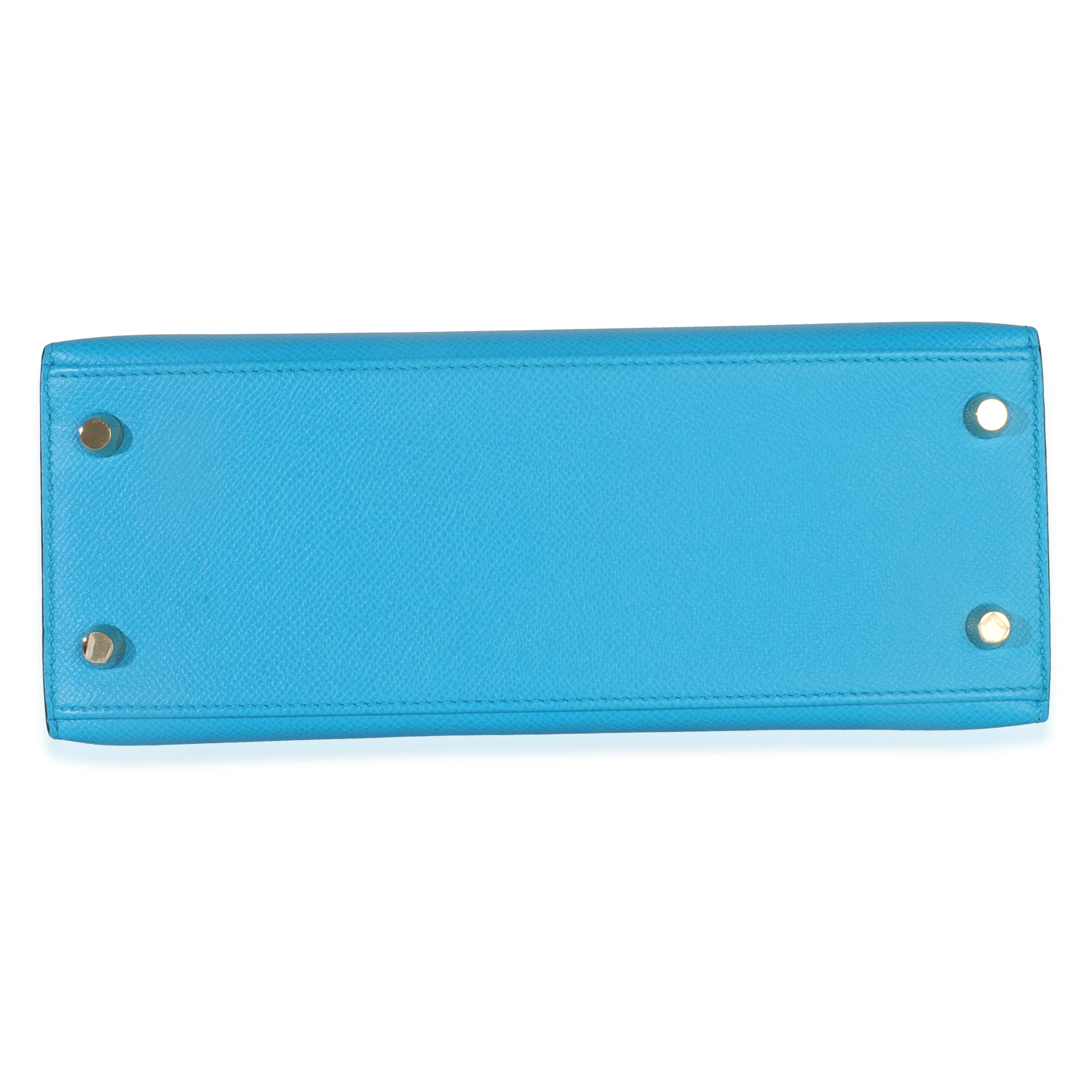 Blue Frida Epsom Sellier Kelly 25 GHW - Image 5