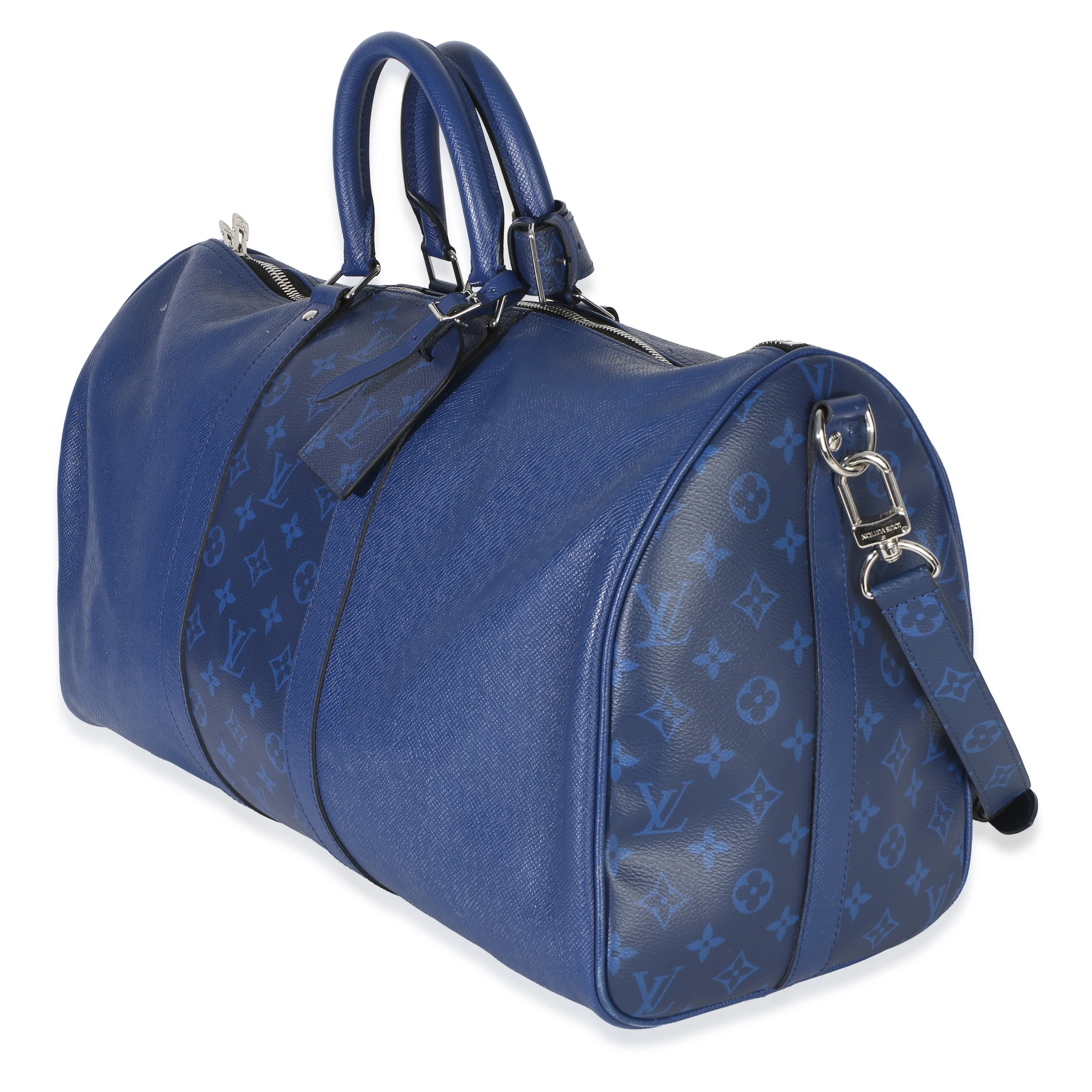 Blue Monogram Eclipse Taiga Keepall Bandouliere 45 - Image 2