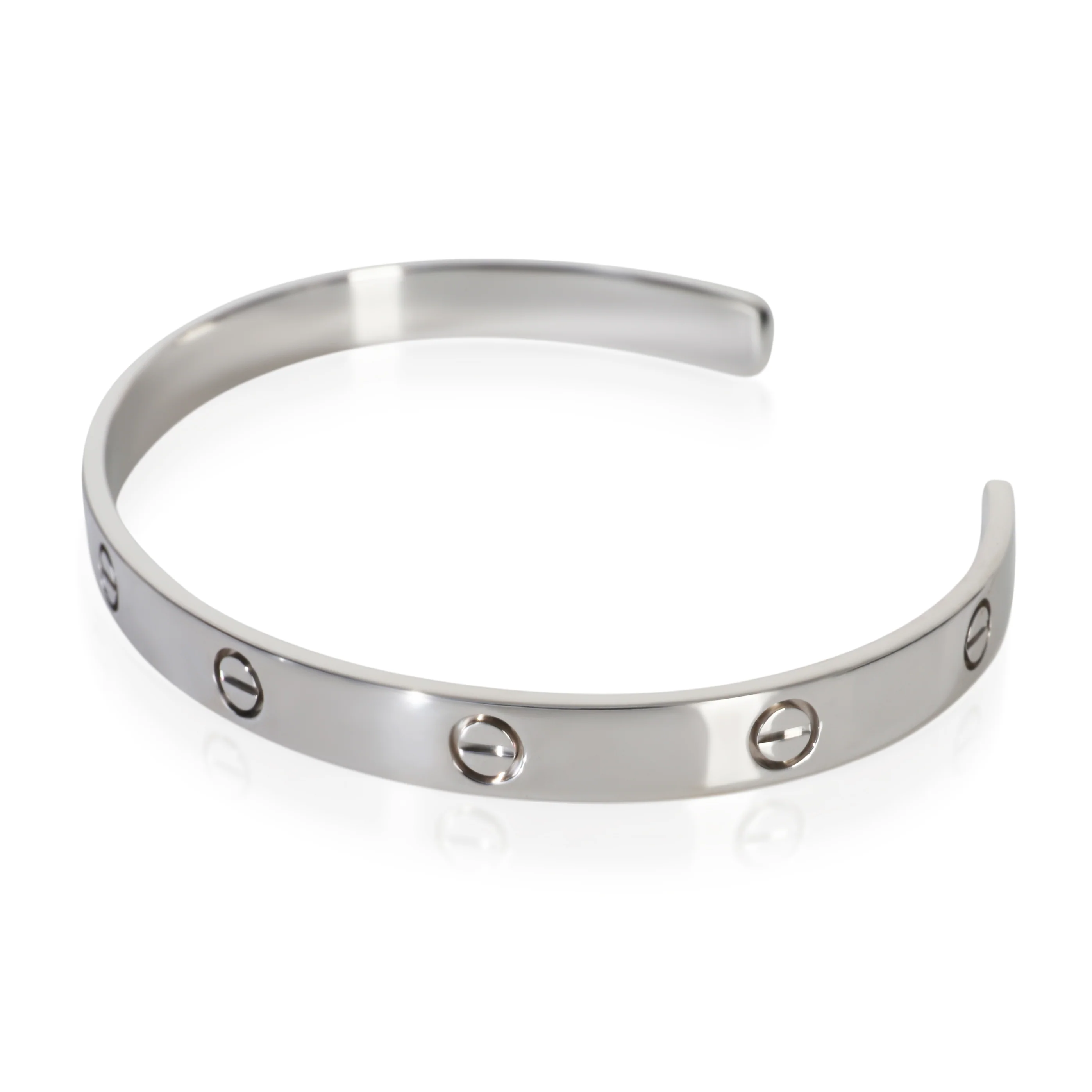 White Gold Love Cuff Bracelet - Image 2
